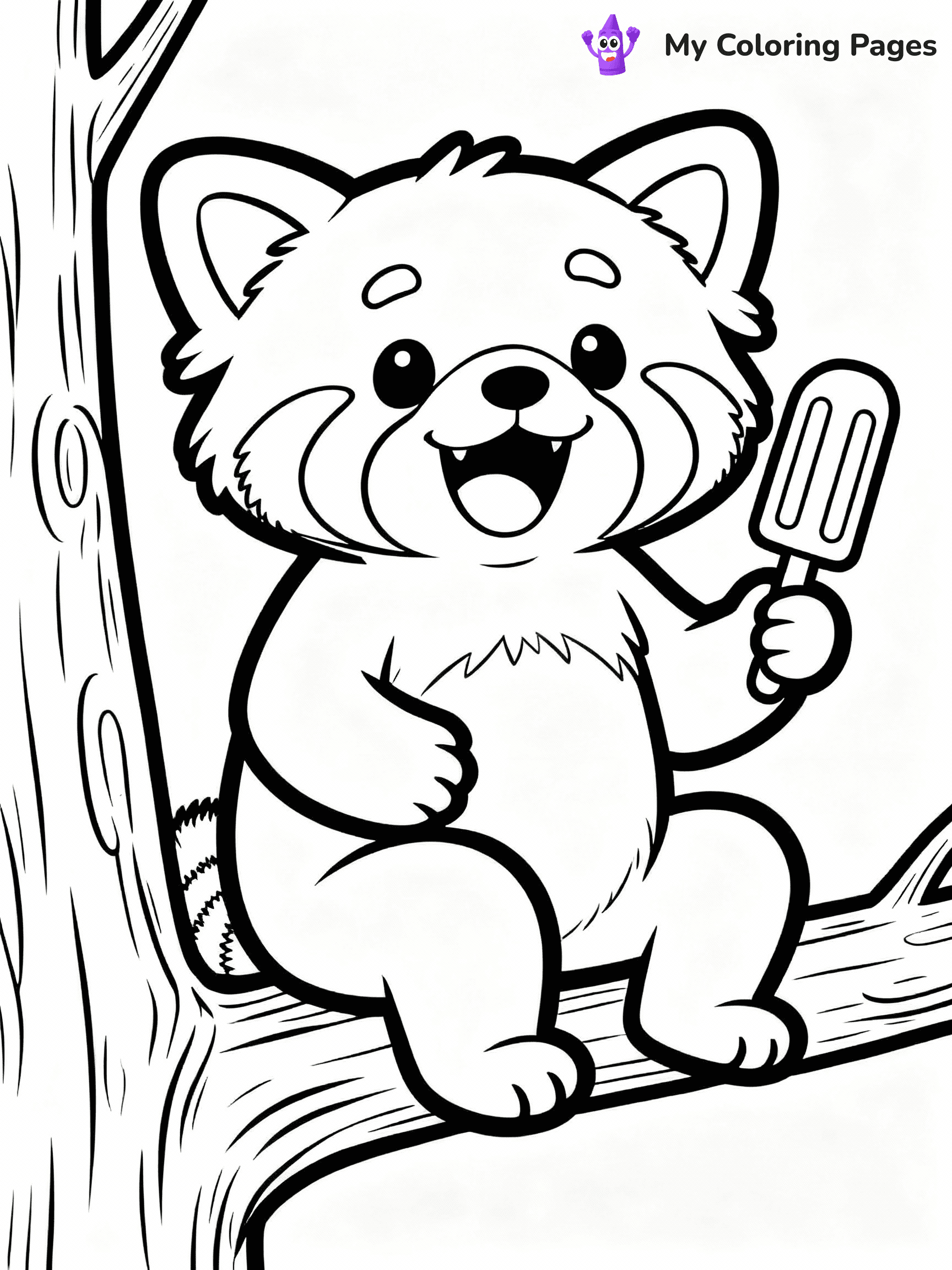 Red Panda Coloring Pages - 36