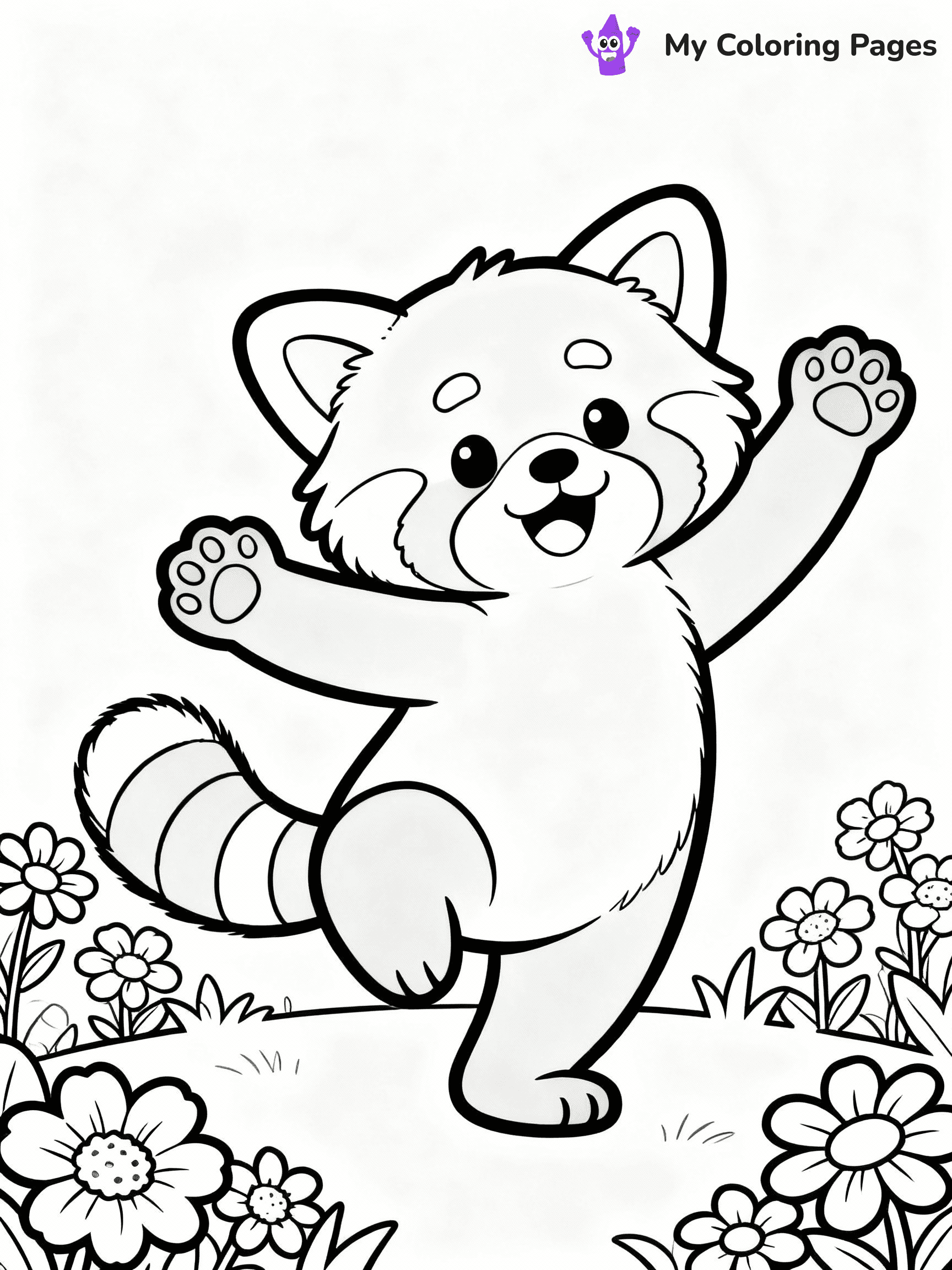 Red Panda Coloring Pages - 26