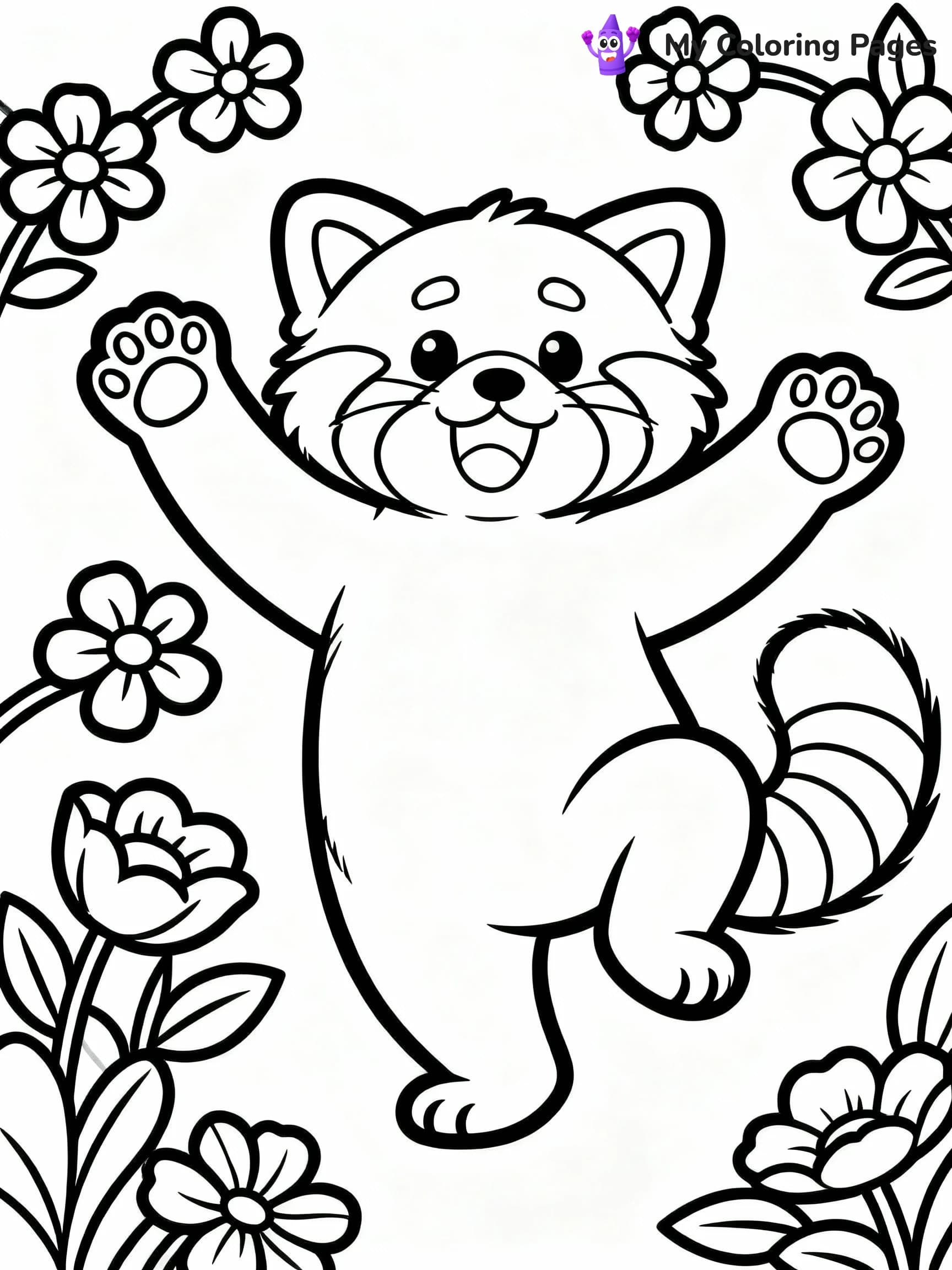 Red Panda Coloring Pages - 23