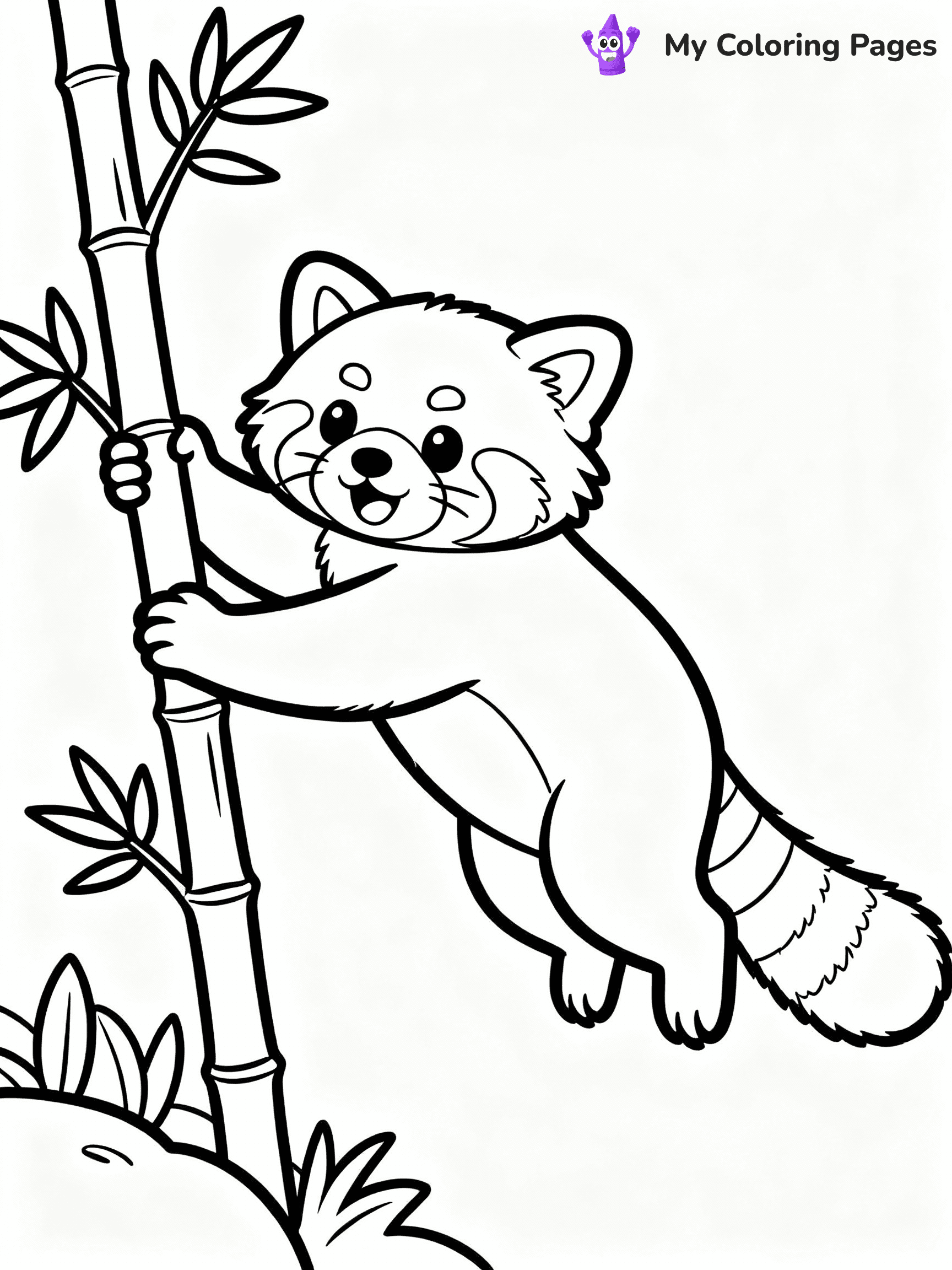 Red Panda Coloring Pages - 21