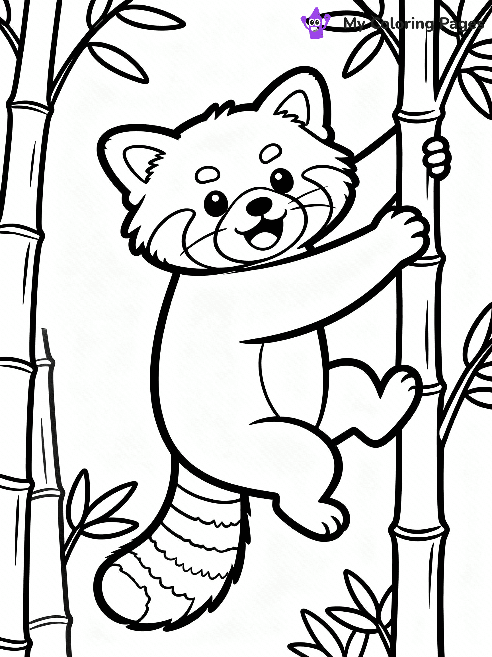 Red Panda Coloring Pages - 20
