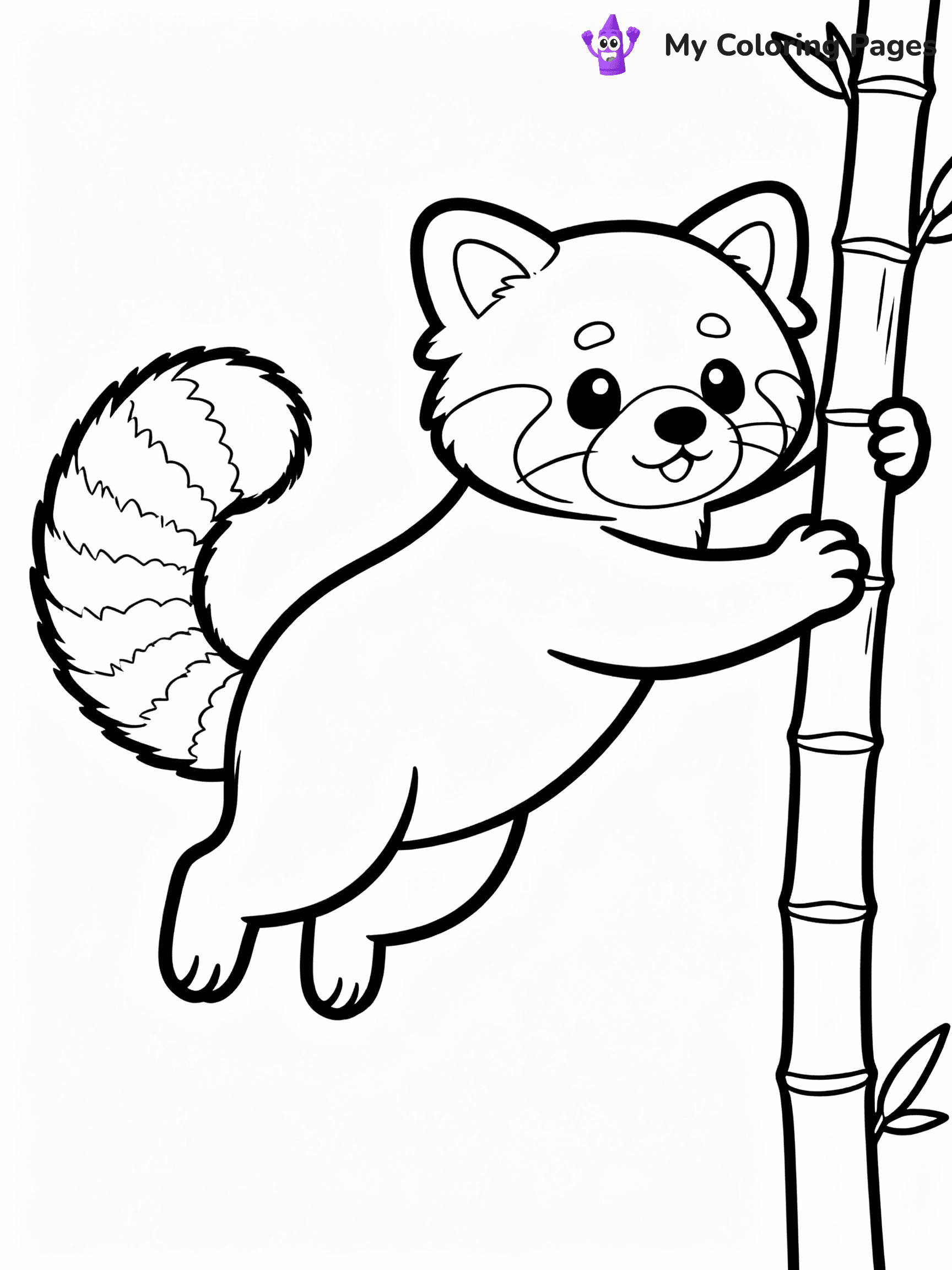 Red Panda Coloring Pages - 15