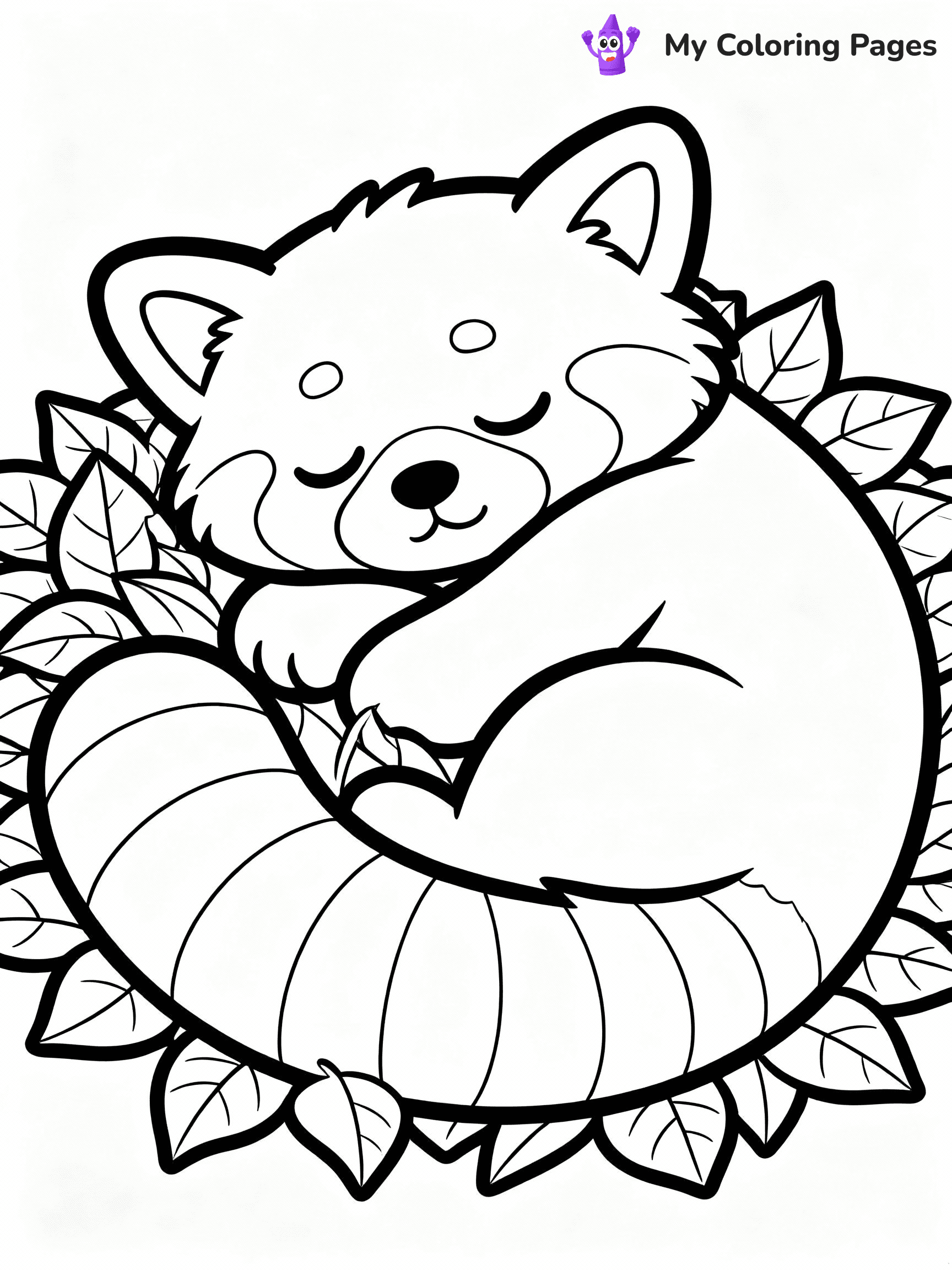 Red Panda Coloring Pages - 13