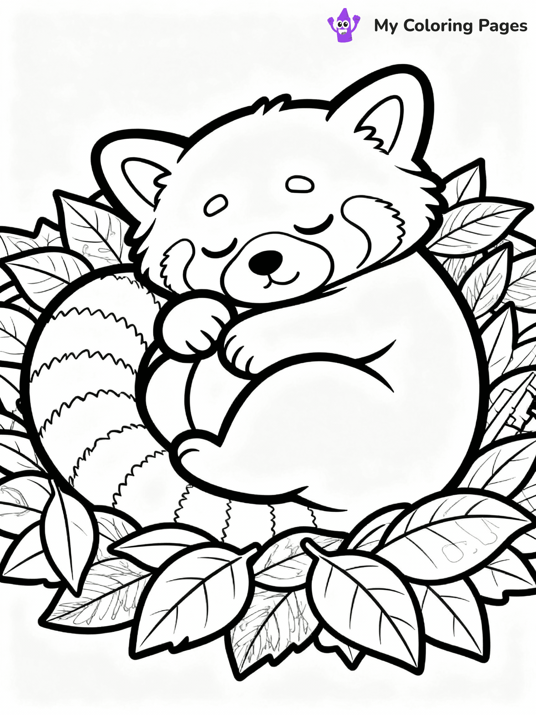 Red Panda Coloring Pages - 12