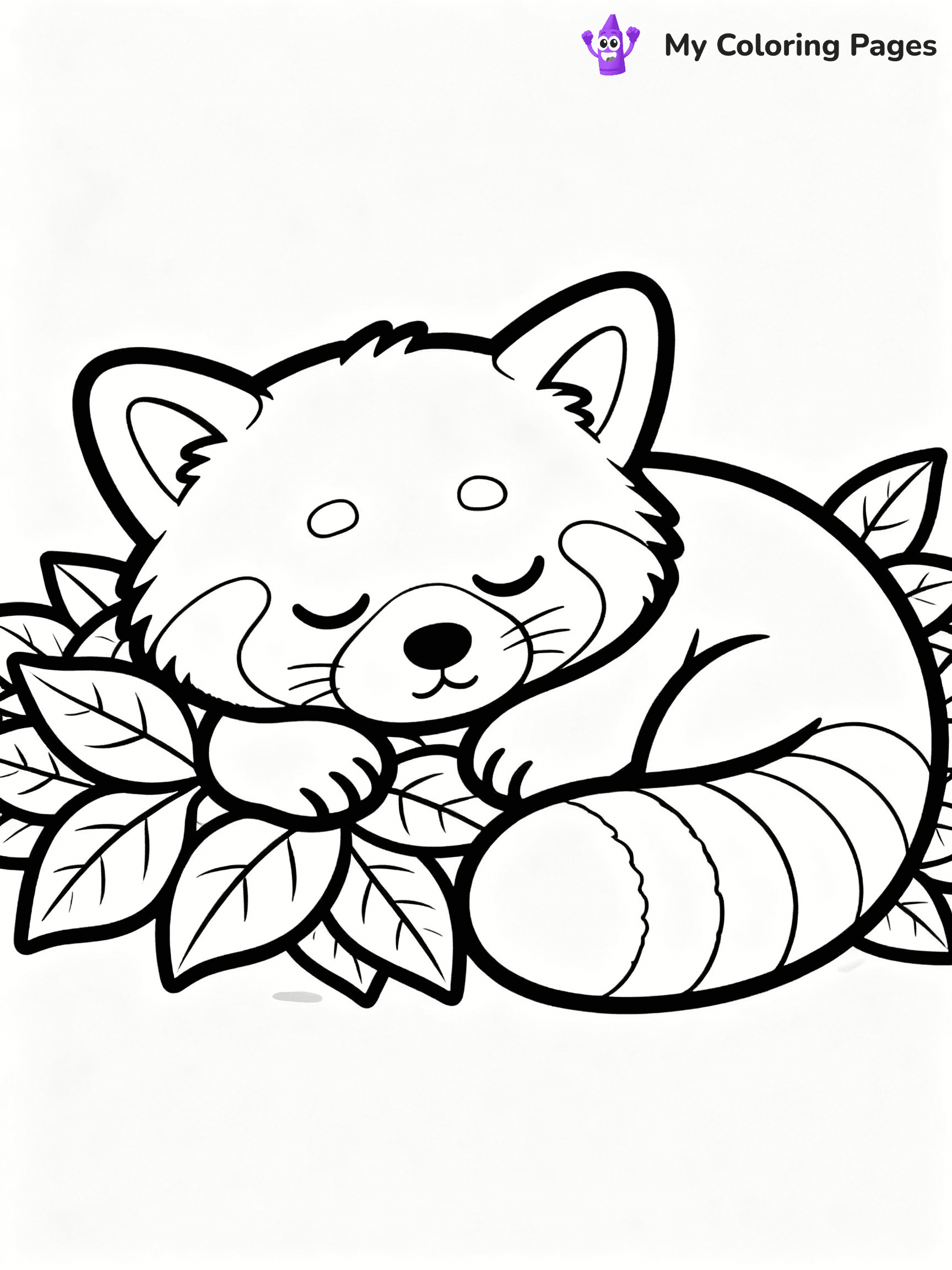 Red Panda Coloring Pages - 11