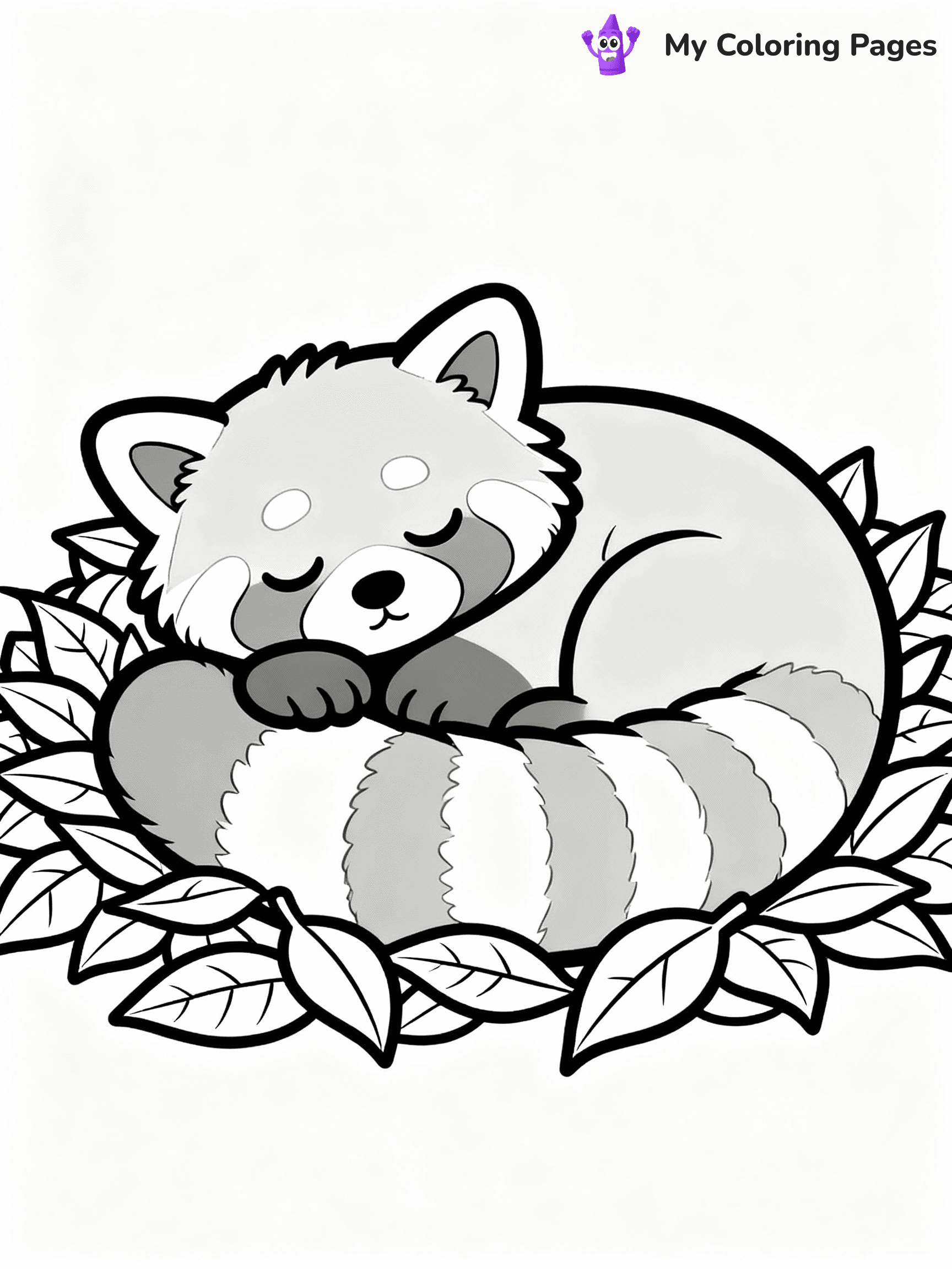 Red Panda Coloring Pages - 10