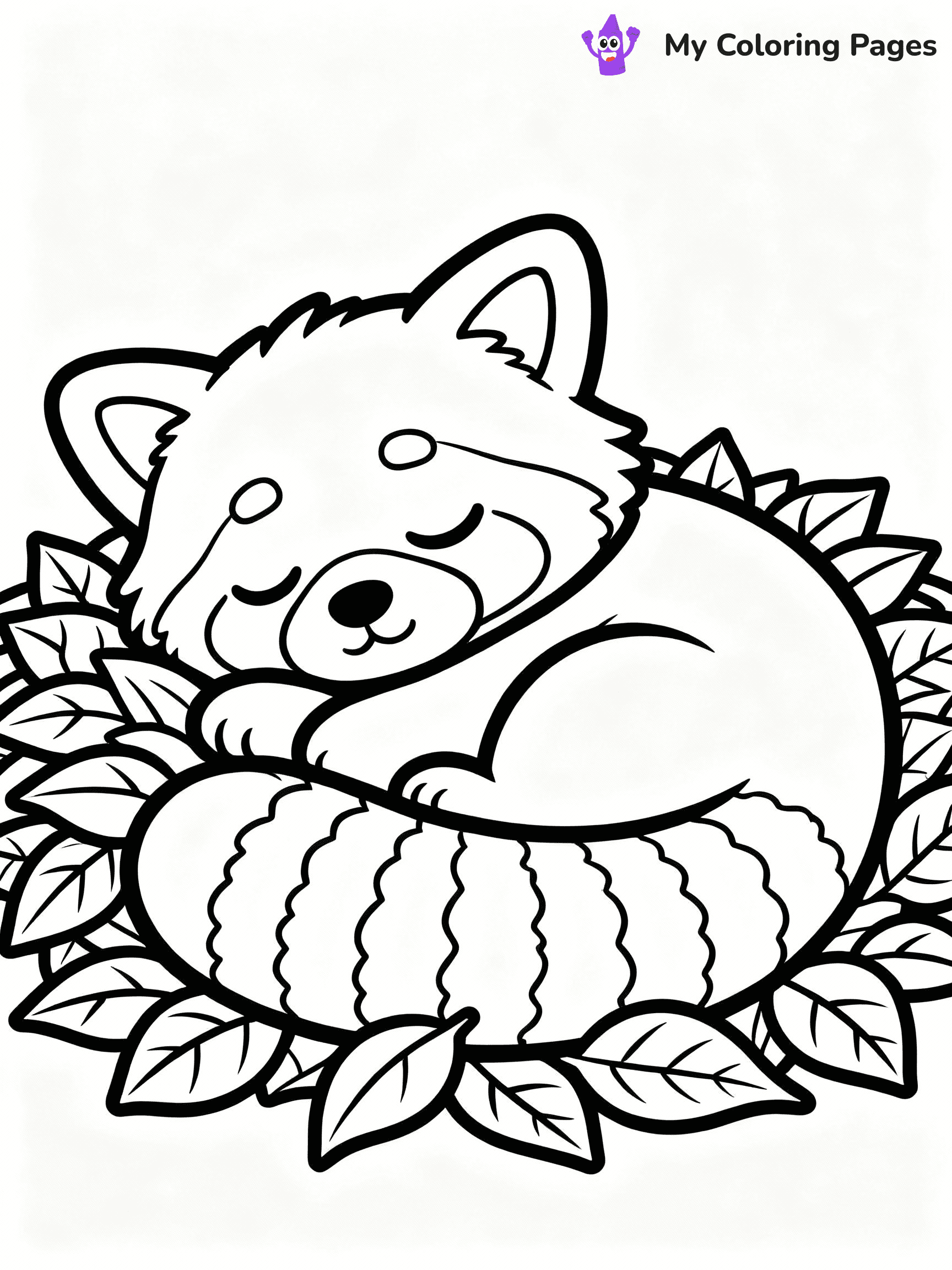 Red Panda Coloring Pages - 9