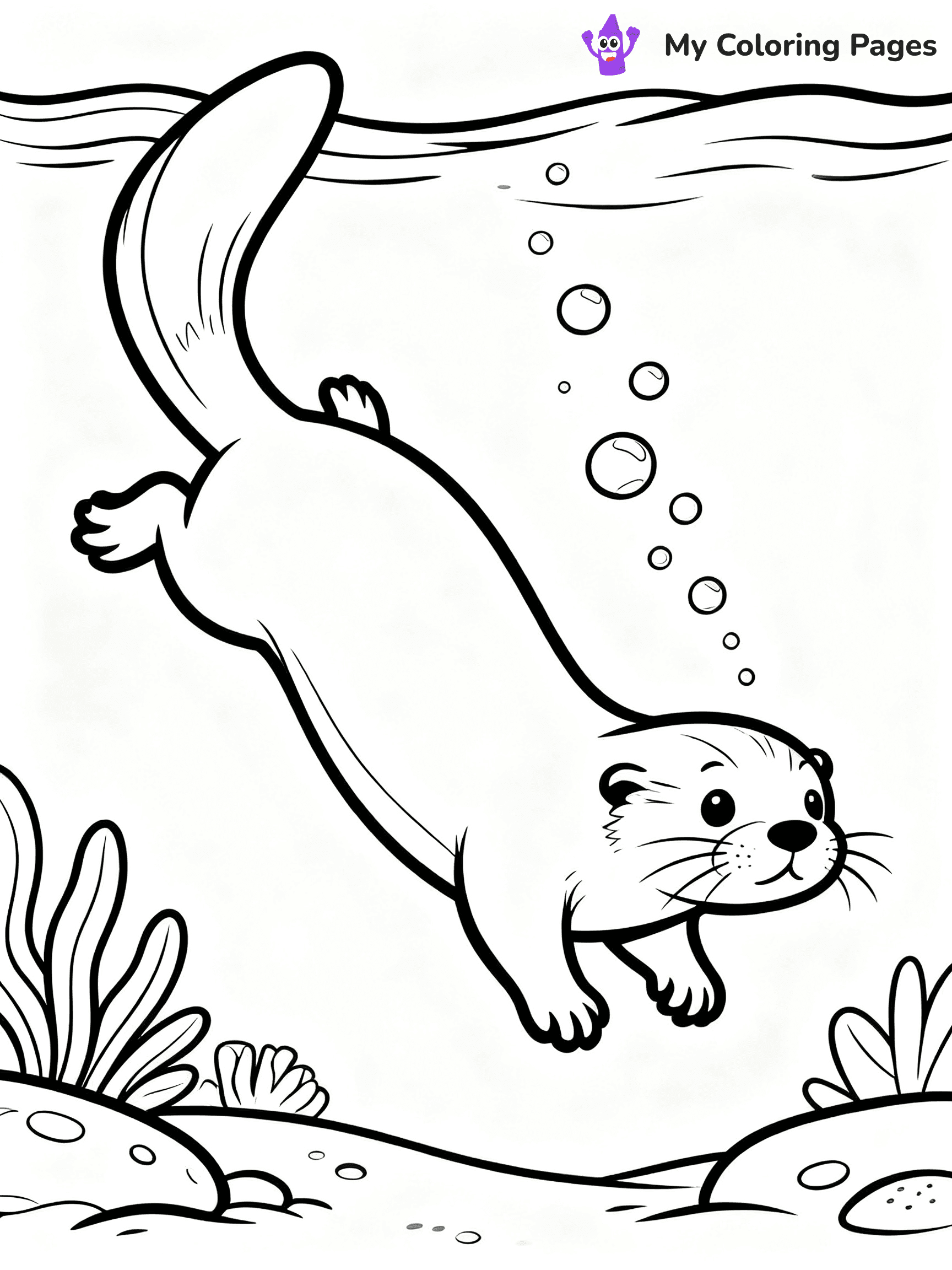 Otter Coloring Pages - 22