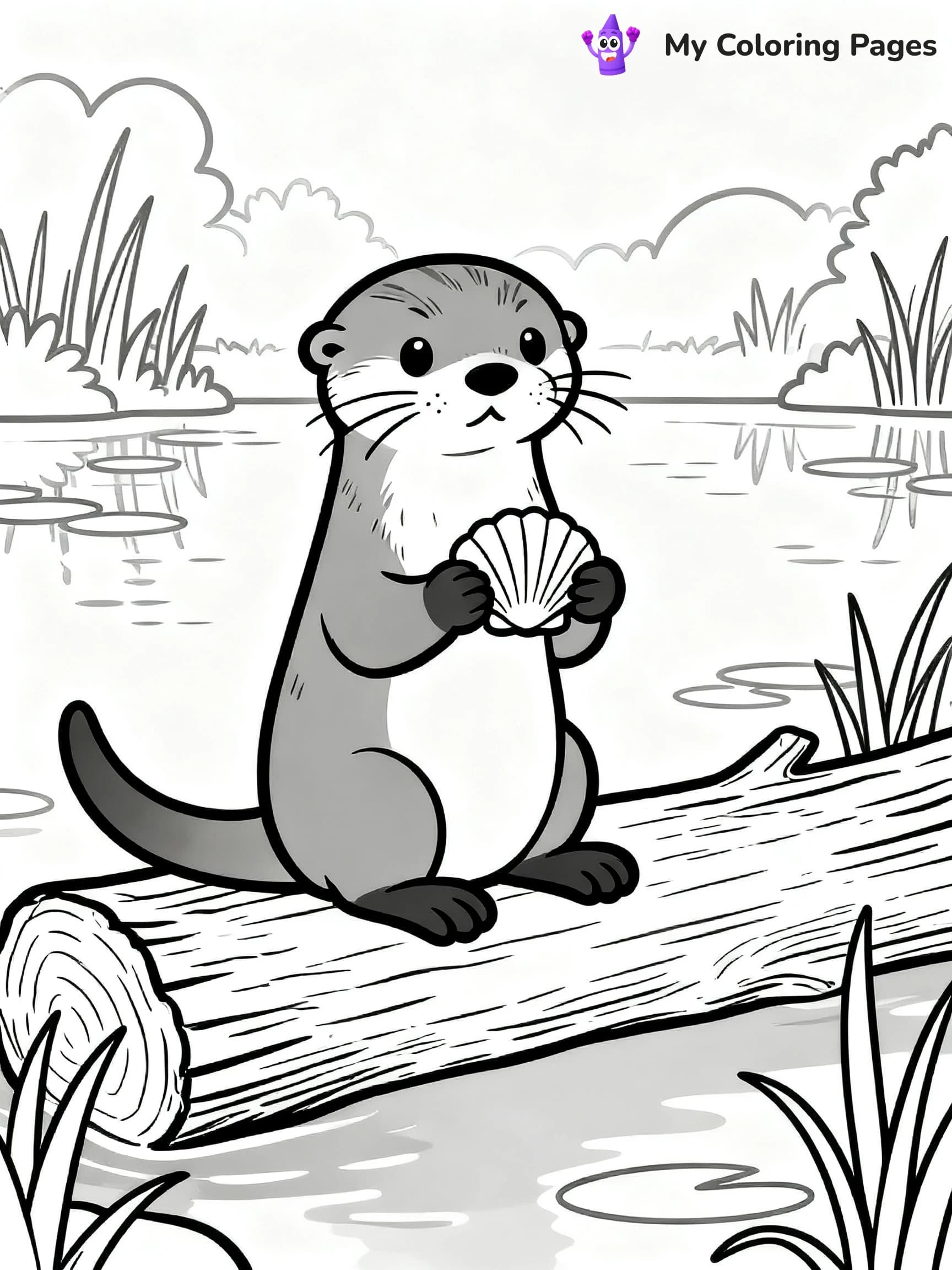Otter Coloring Pages - 9