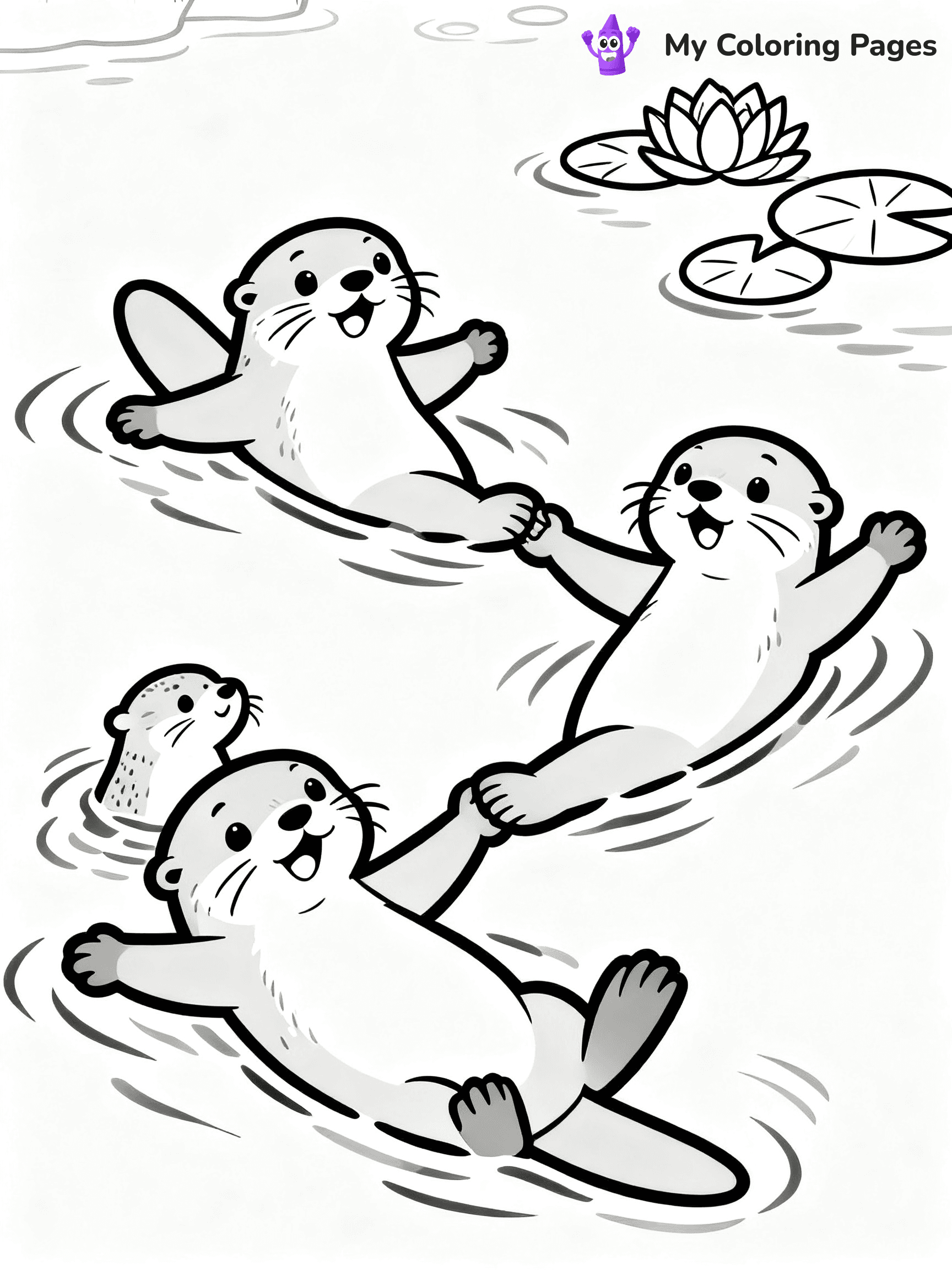 Otter Coloring Pages - 1