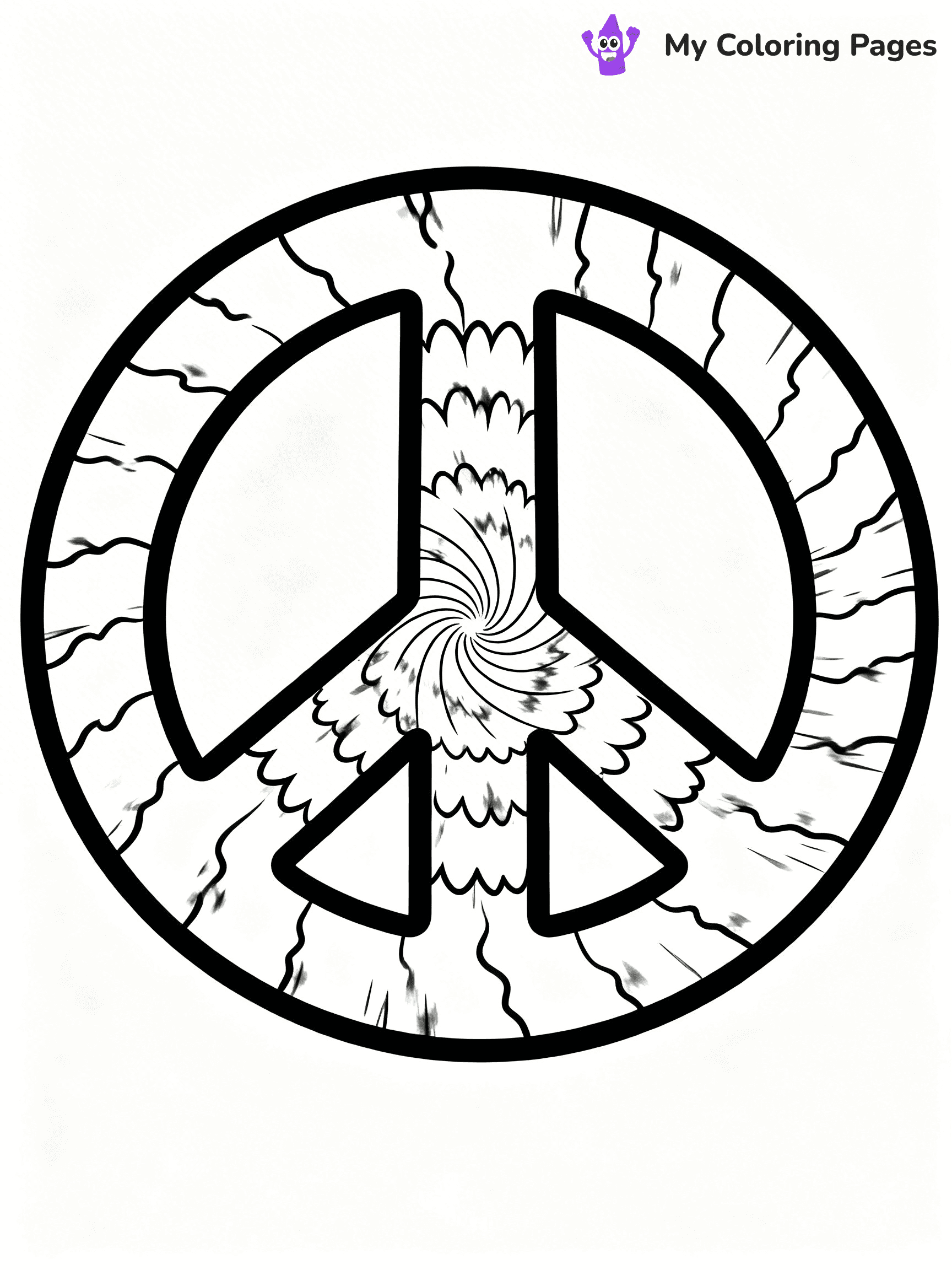 Tie Dye Coloring Pages - 24