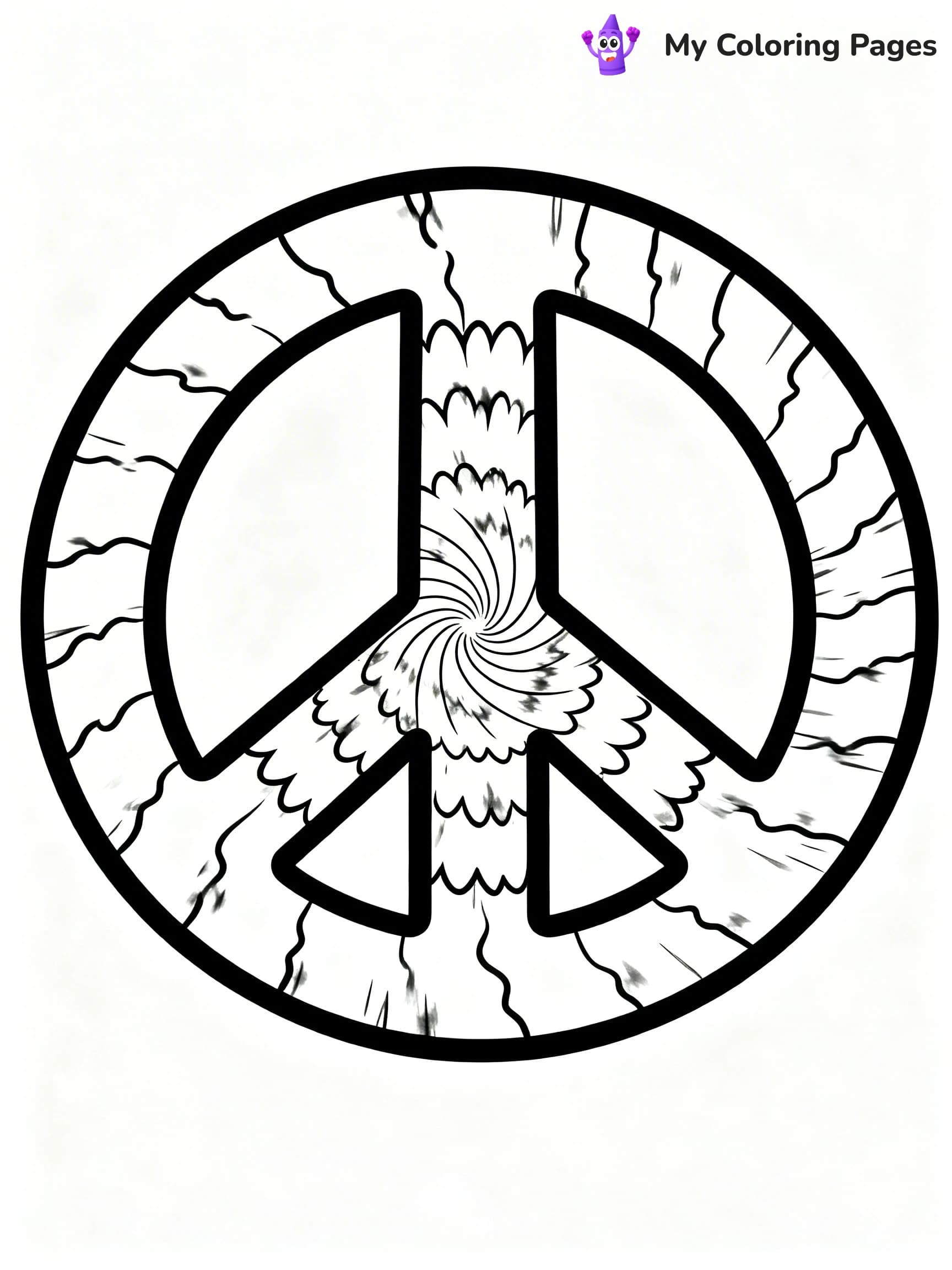 Tie Dye Coloring Pages - 24