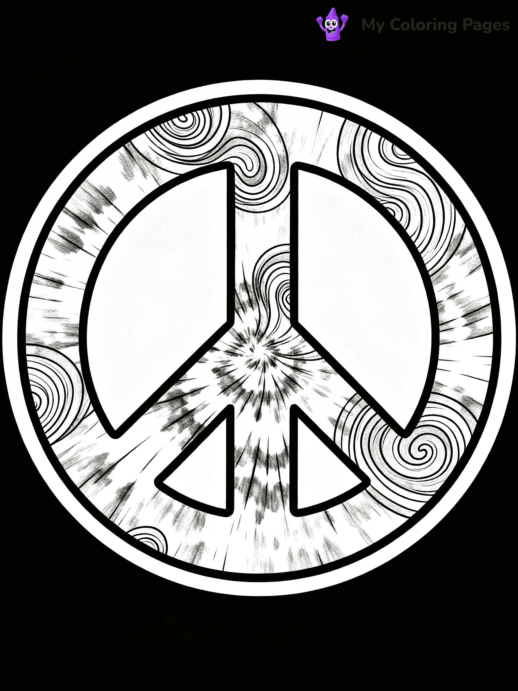 Tie Dye Coloring Pages - 23