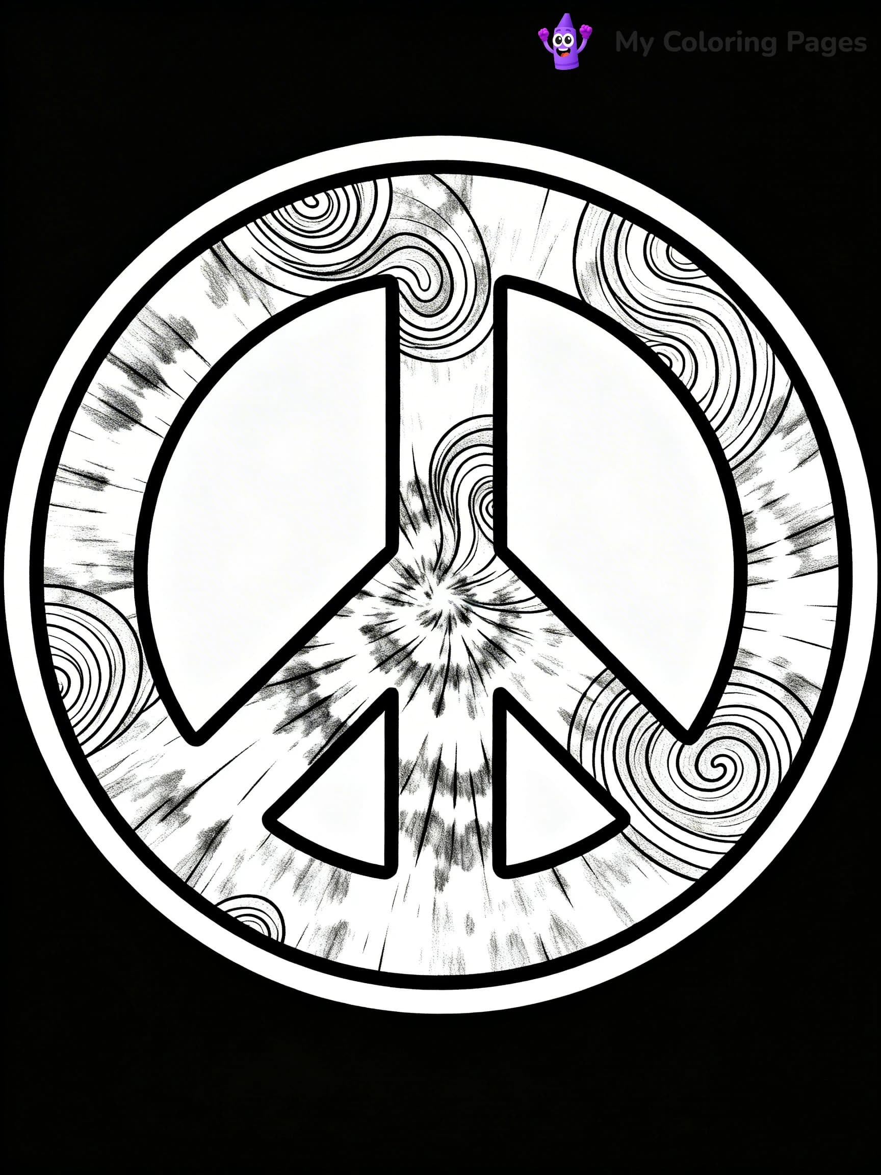 Tie Dye Coloring Pages - 23