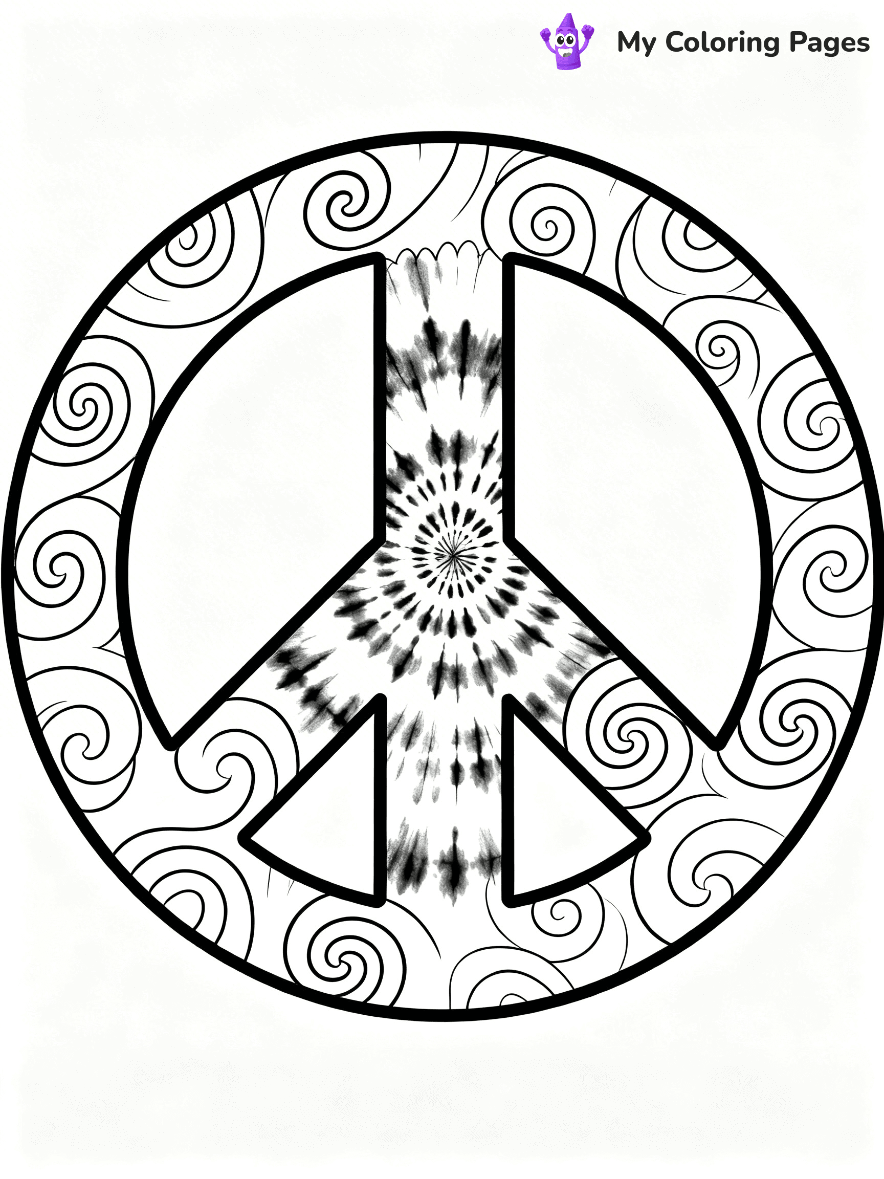 Tie Dye Coloring Pages - 22