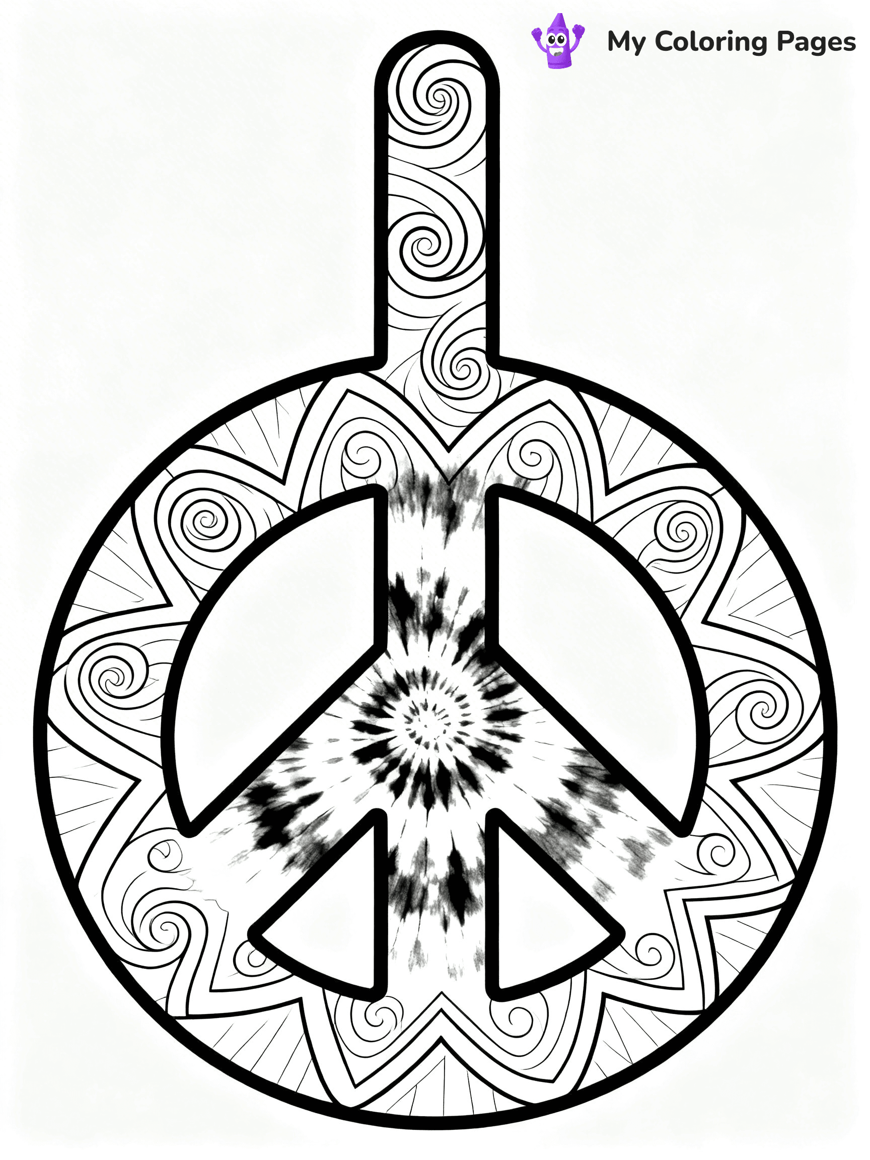 Tie Dye Coloring Pages - 21