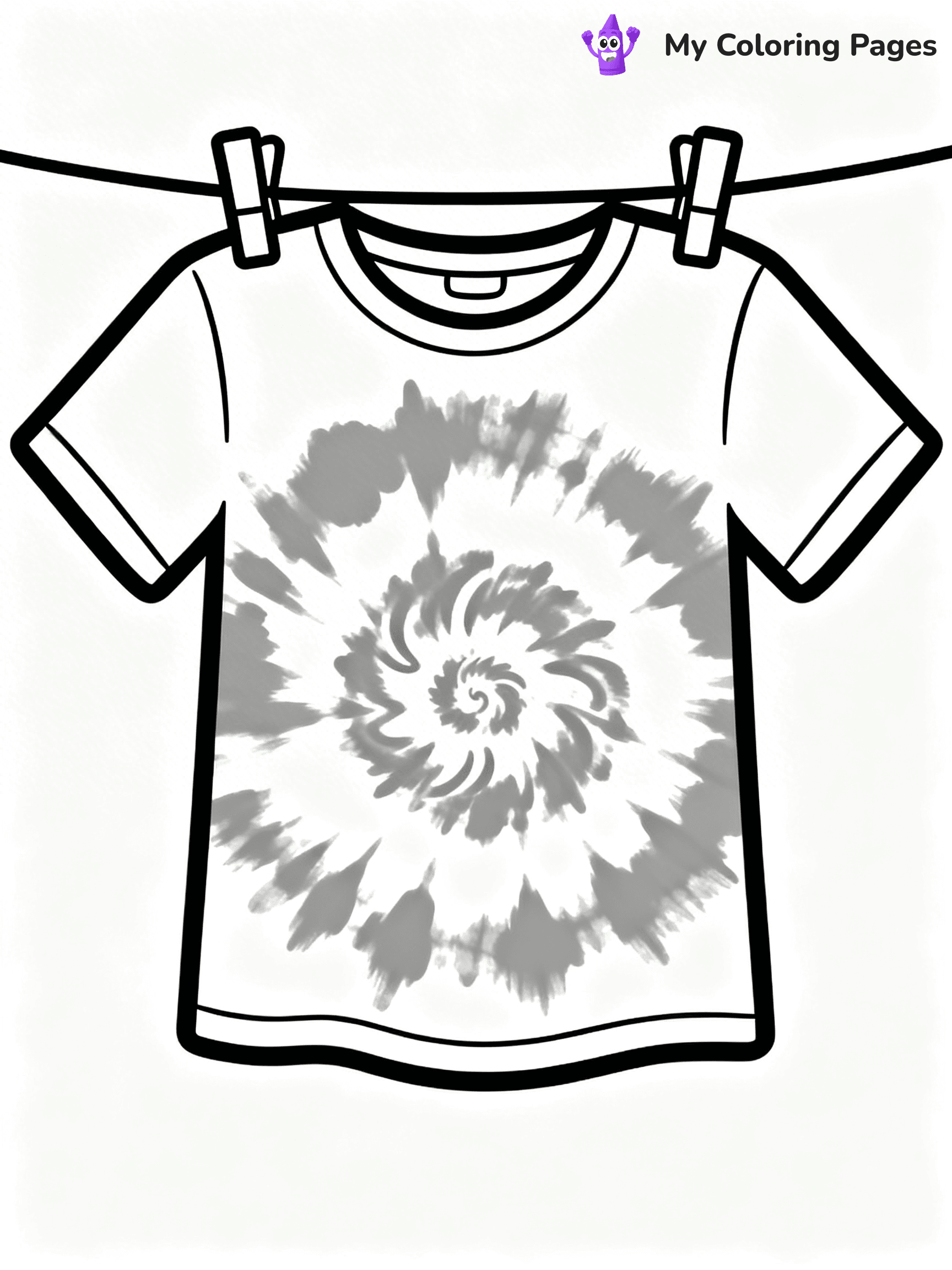 Tie Dye Coloring Pages - 19