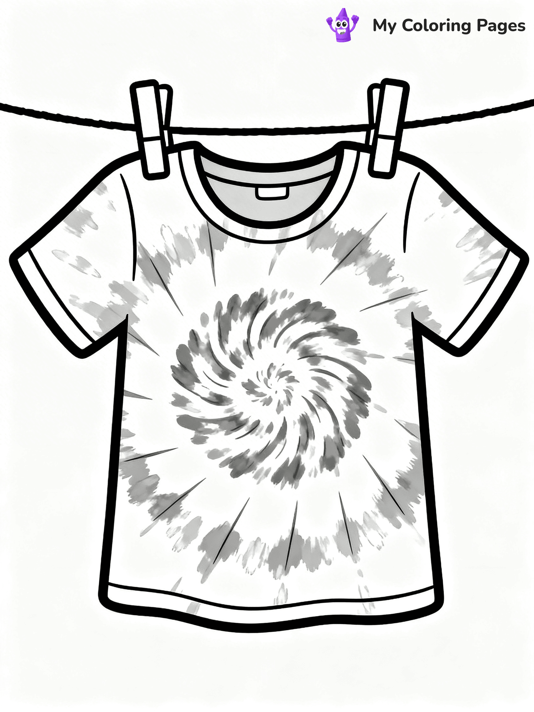 Tie Dye Coloring Pages - 18