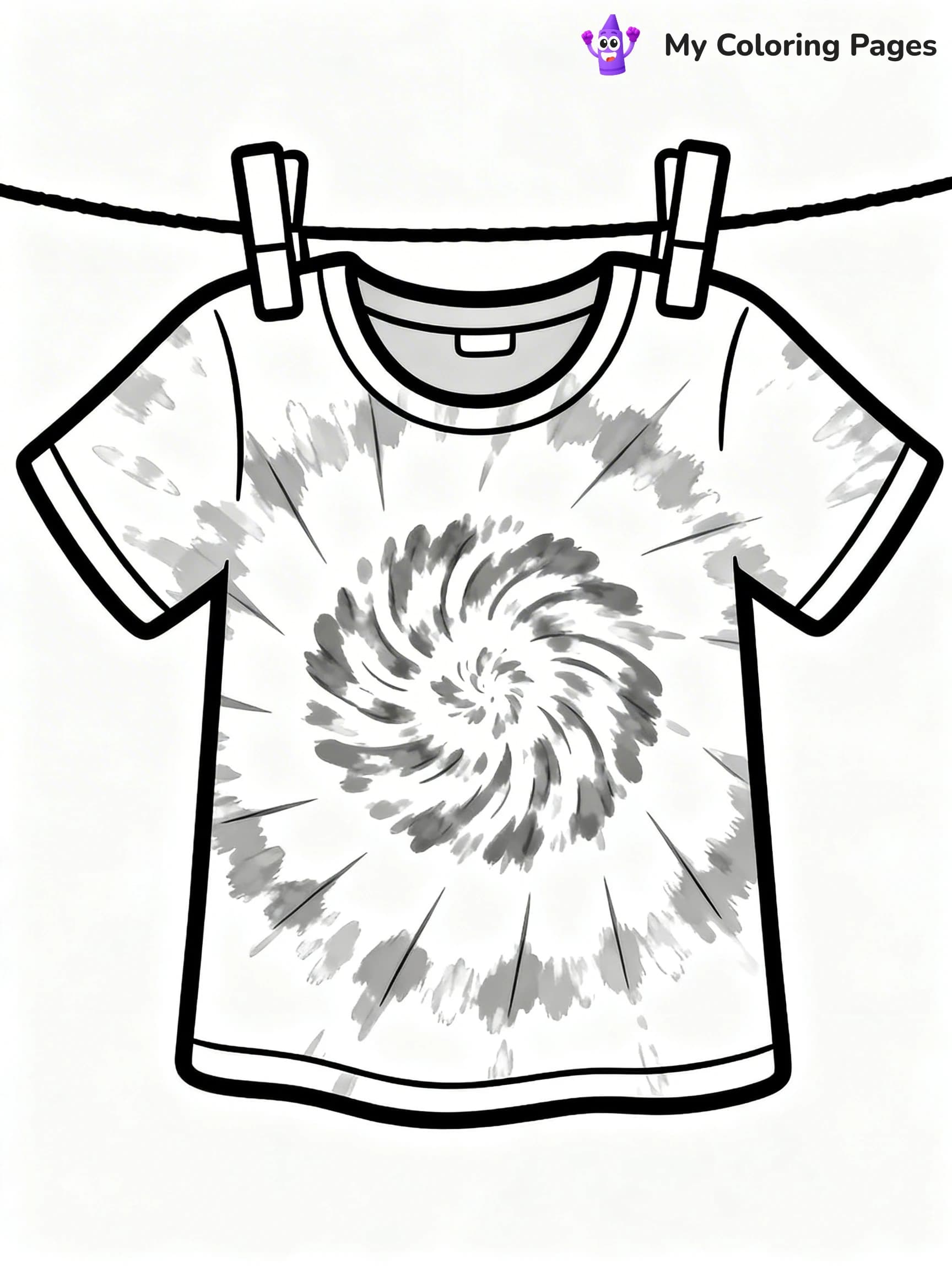 Tie Dye Coloring Pages - 18