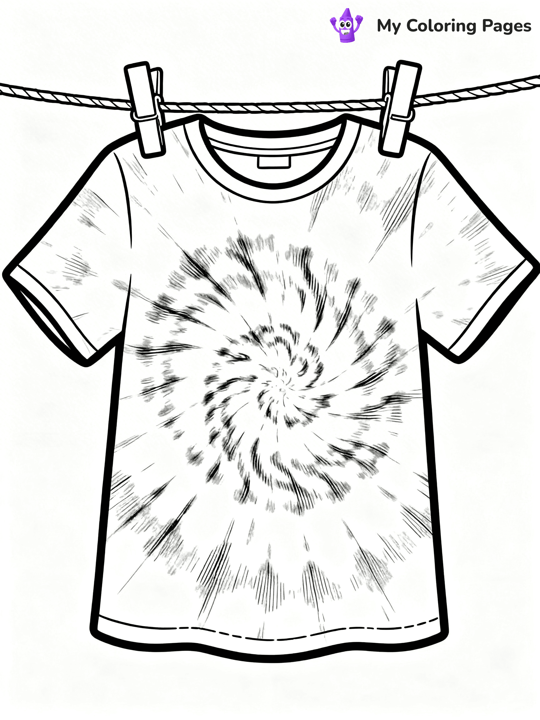 Tie Dye Coloring Pages - 17