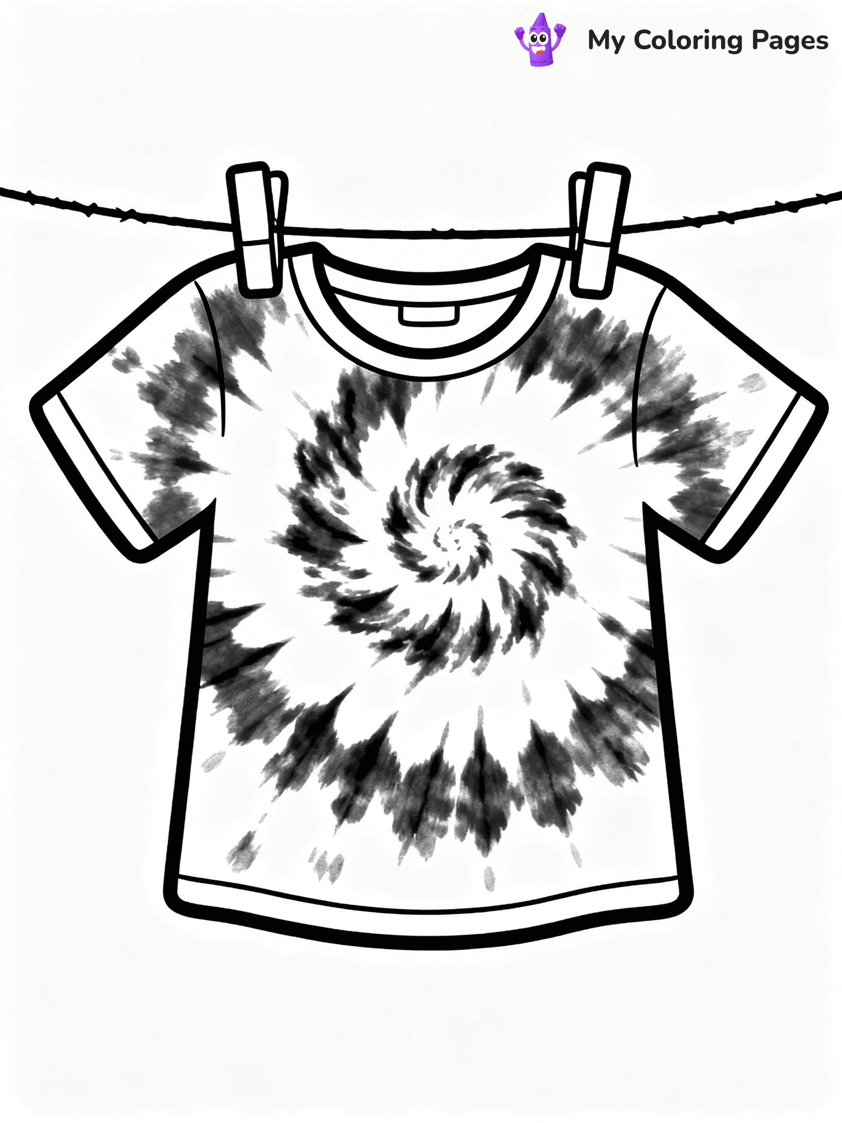 Tie Dye Coloring Pages - 15