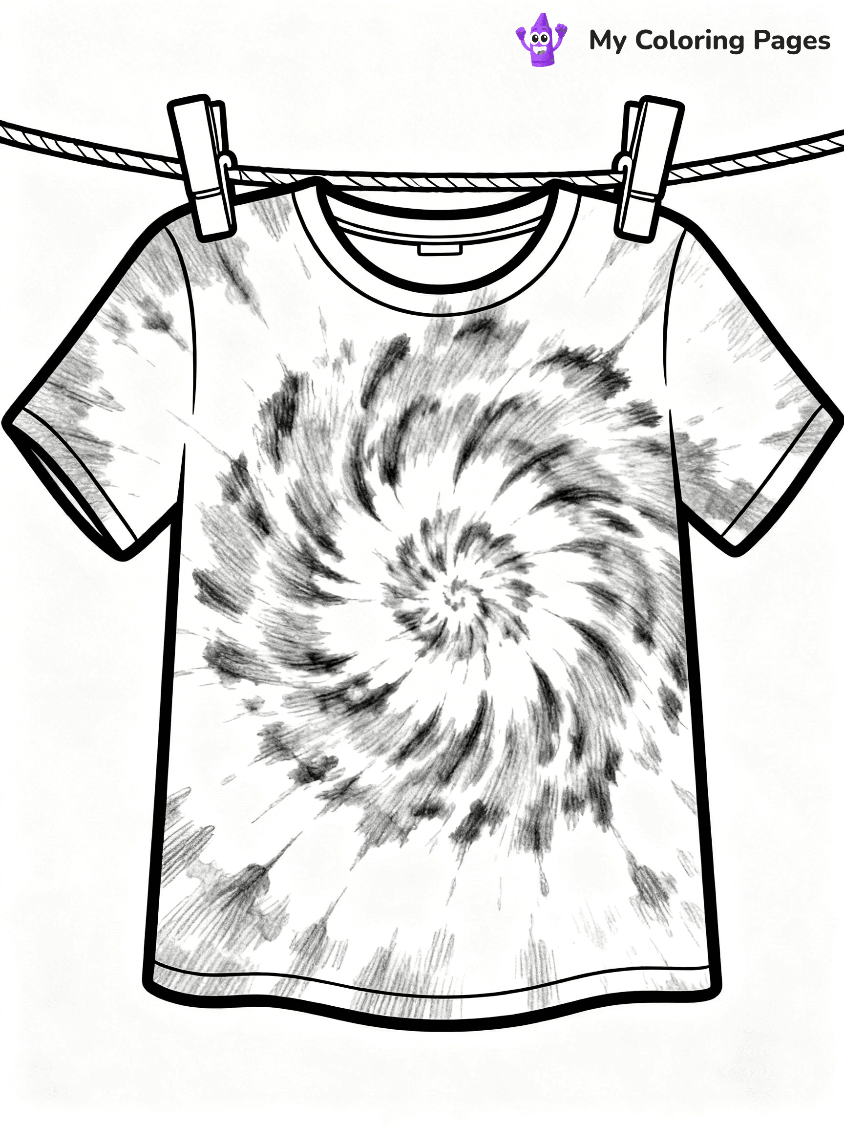 Tie Dye Coloring Pages - 13