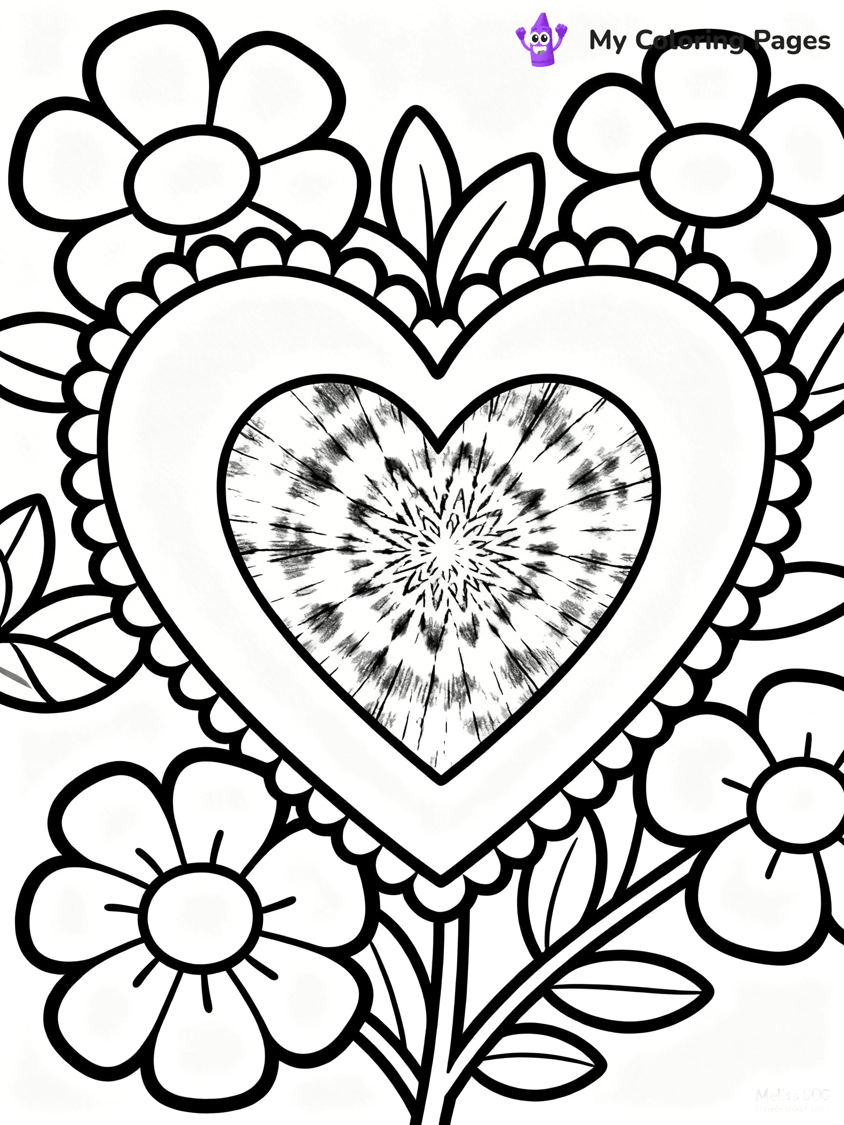 Tie Dye Coloring Pages - 12