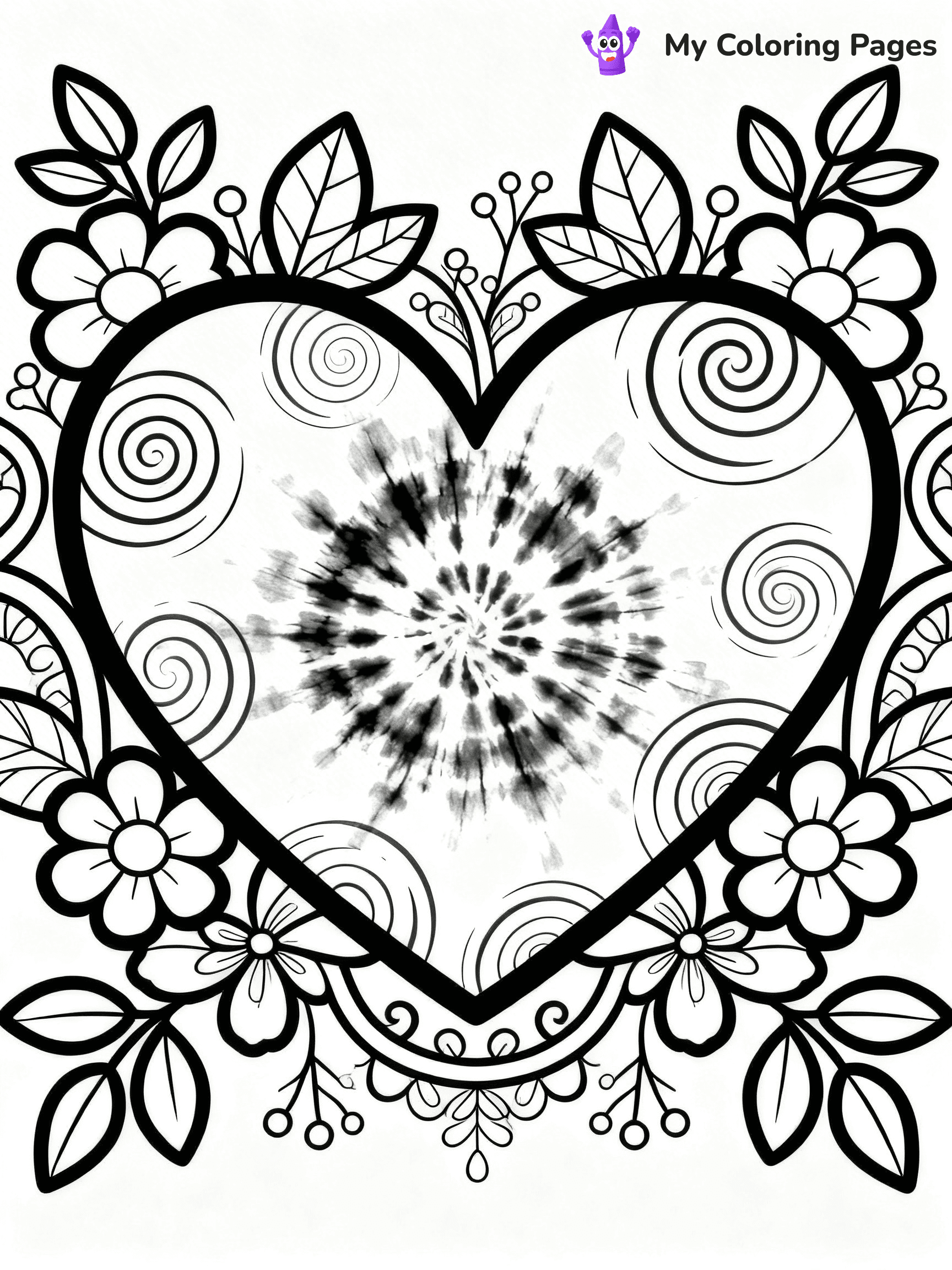 Tie Dye Coloring Pages - 10