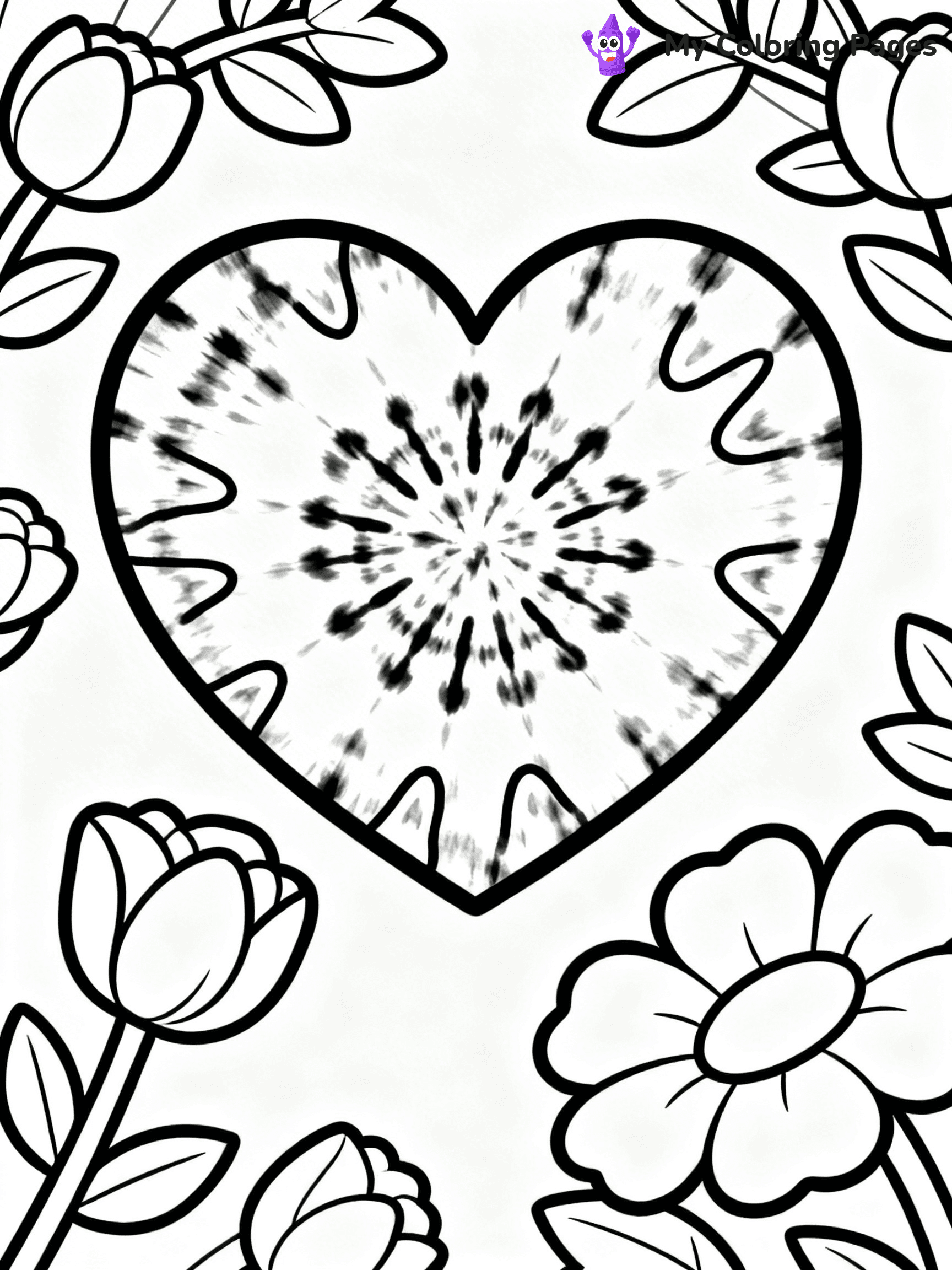 Tie Dye Coloring Pages - 9