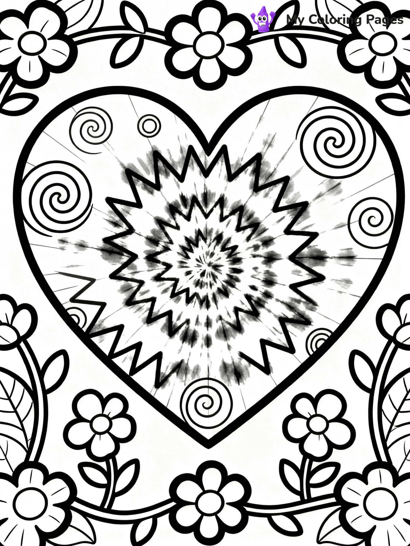 Tie Dye Coloring Pages - 8
