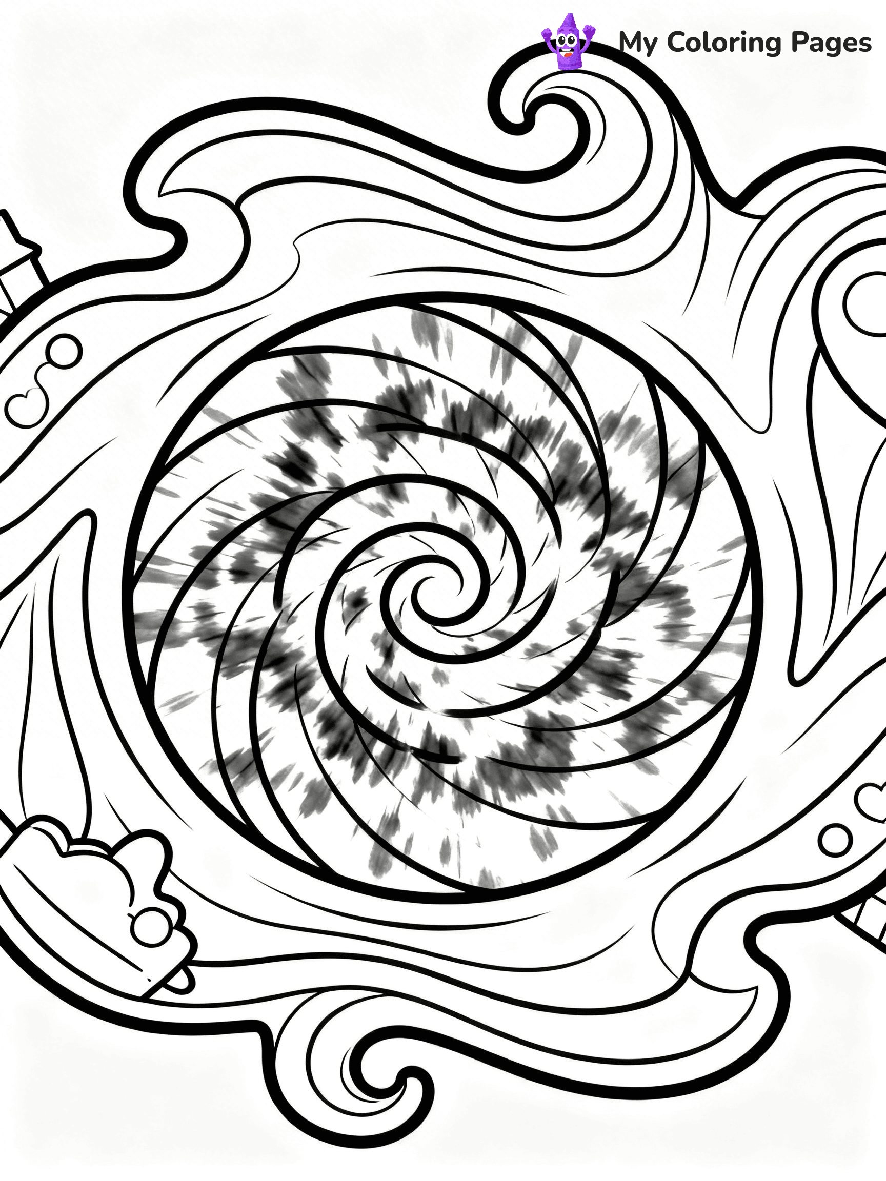 Tie Dye Coloring Pages - 4
