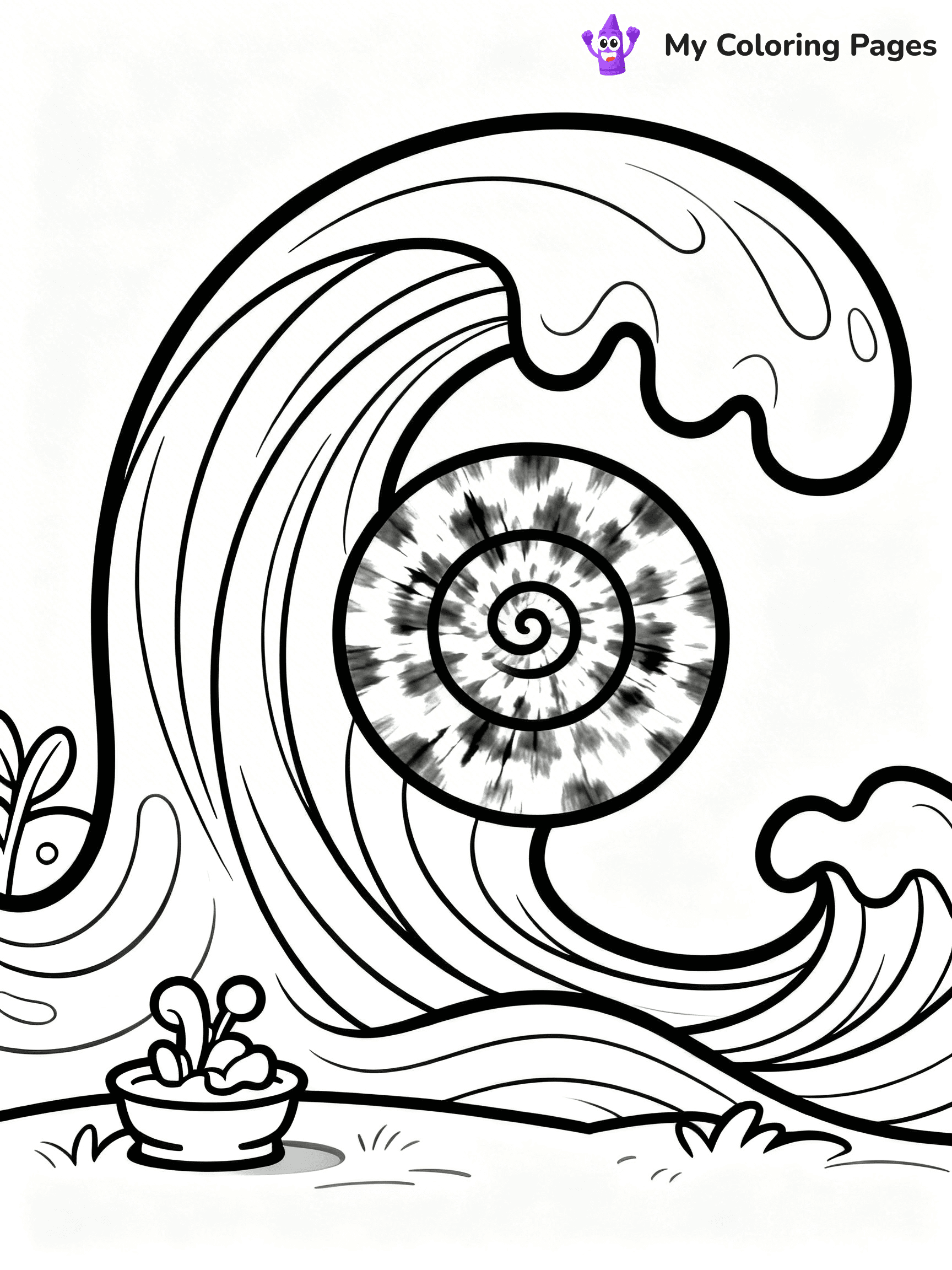 Tie Dye Coloring Pages - 2