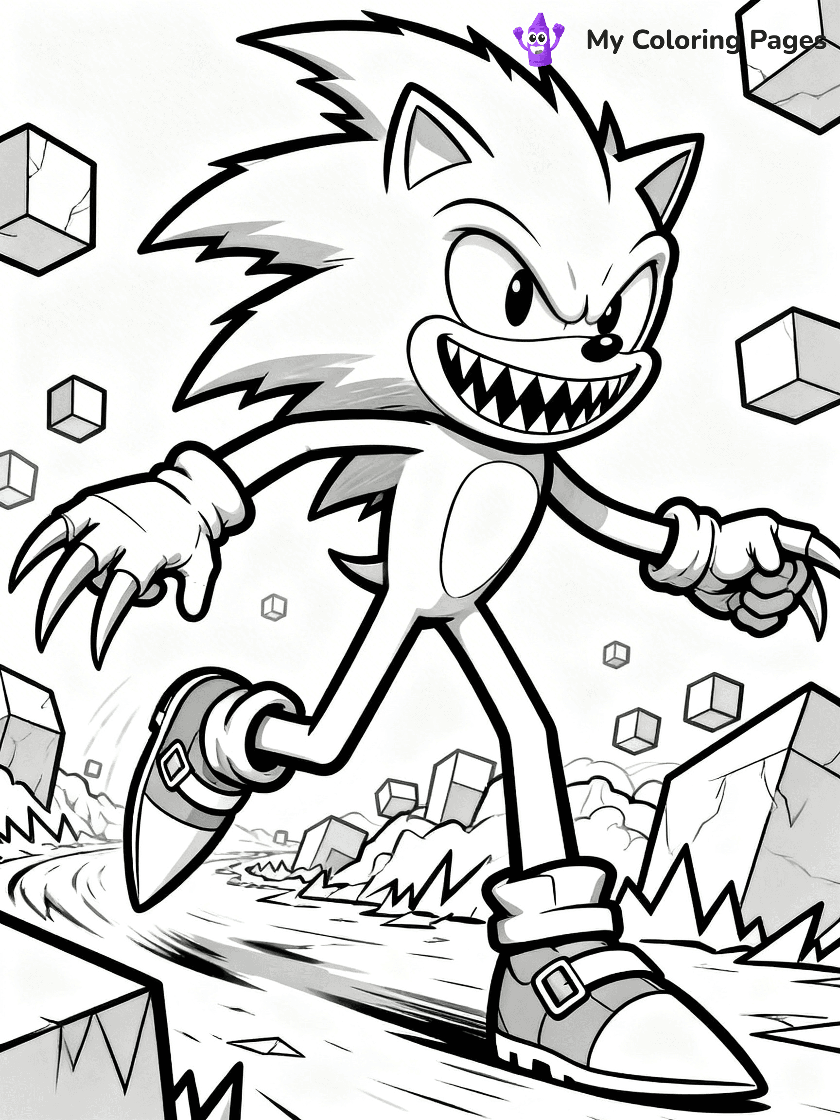 Sonic.Exe Coloring Pages - 1