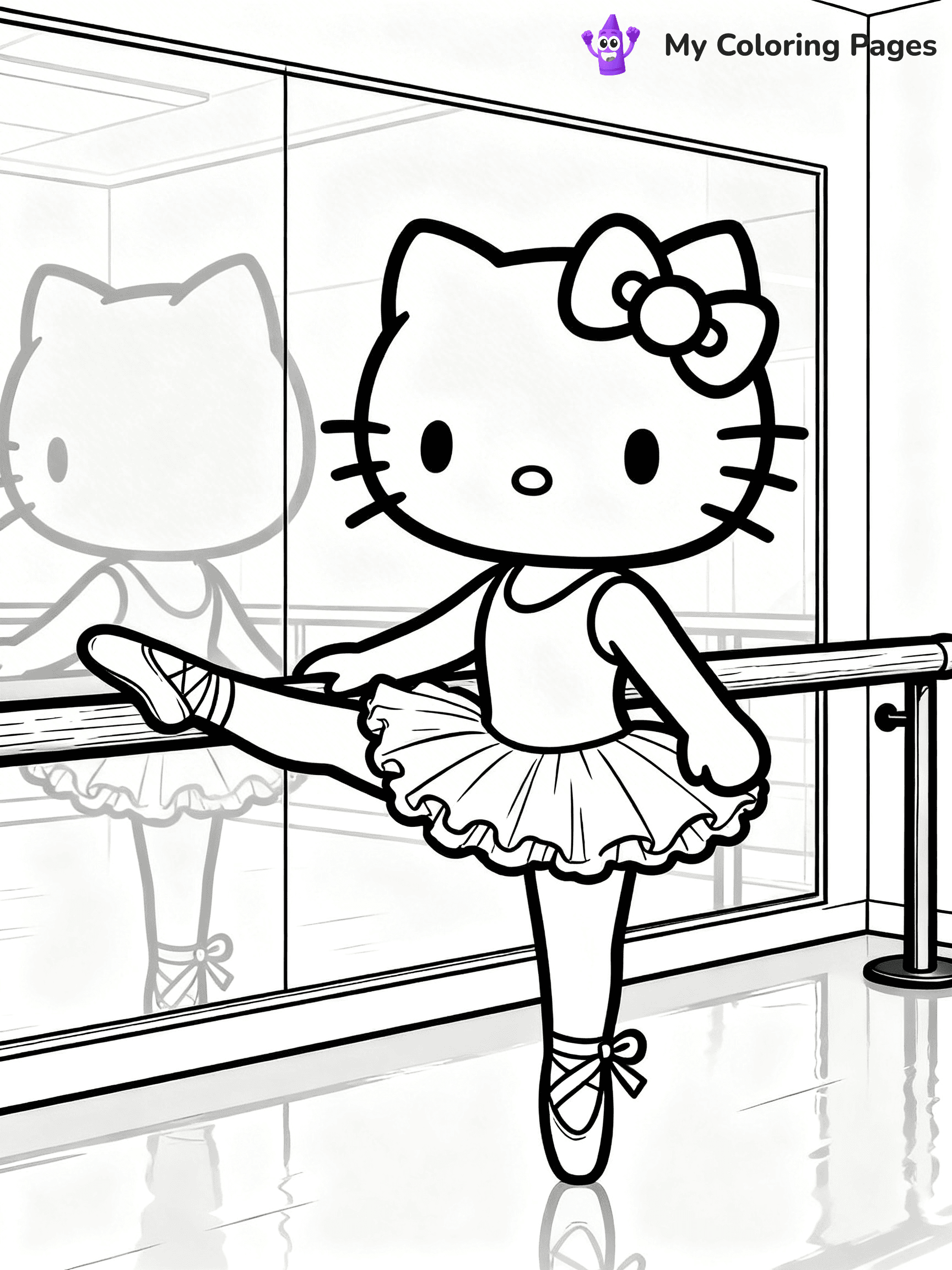 Hello Kitty Ballerina Coloring Pages - 18