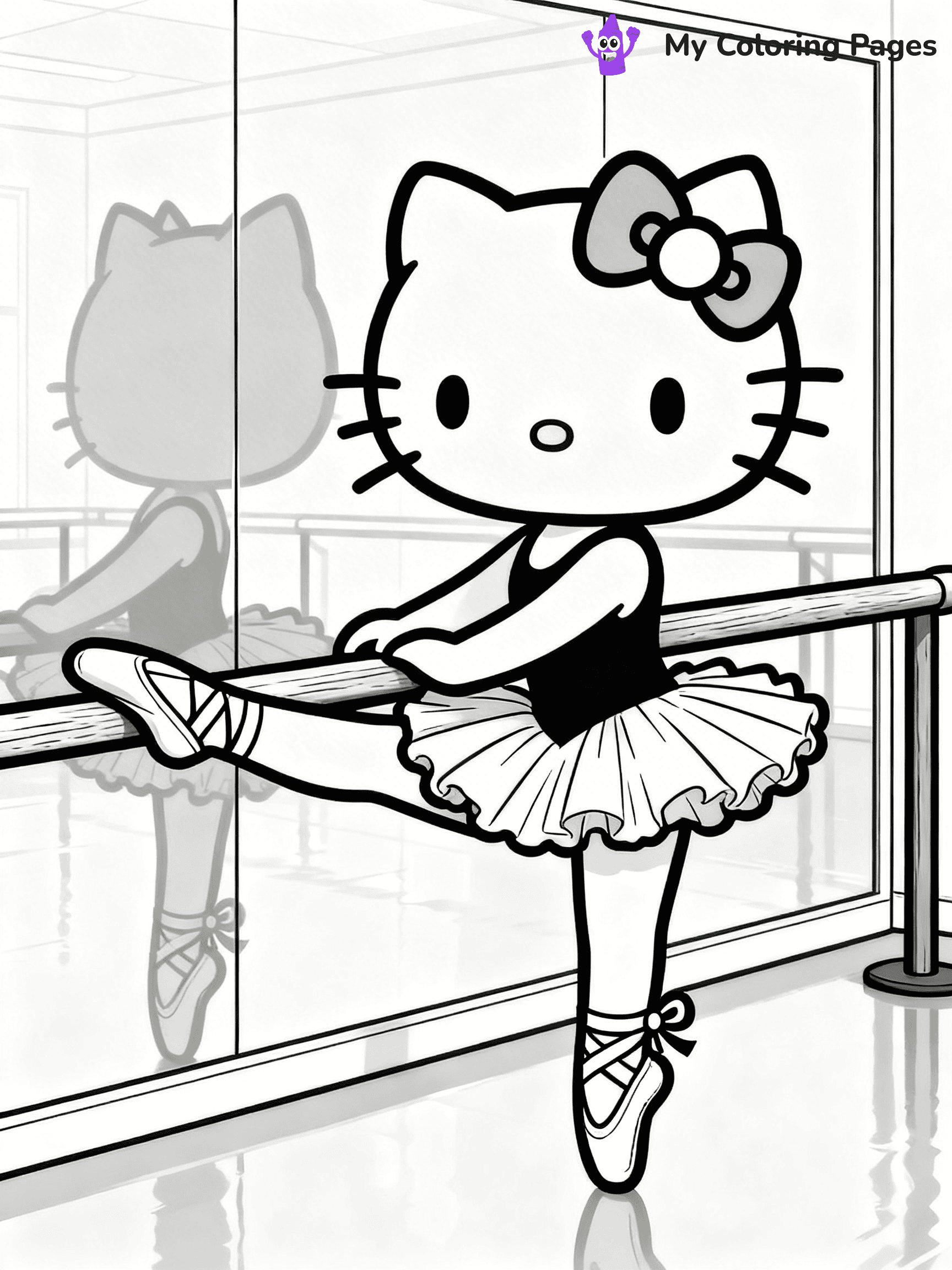 Hello Kitty Ballerina Coloring Pages - 17