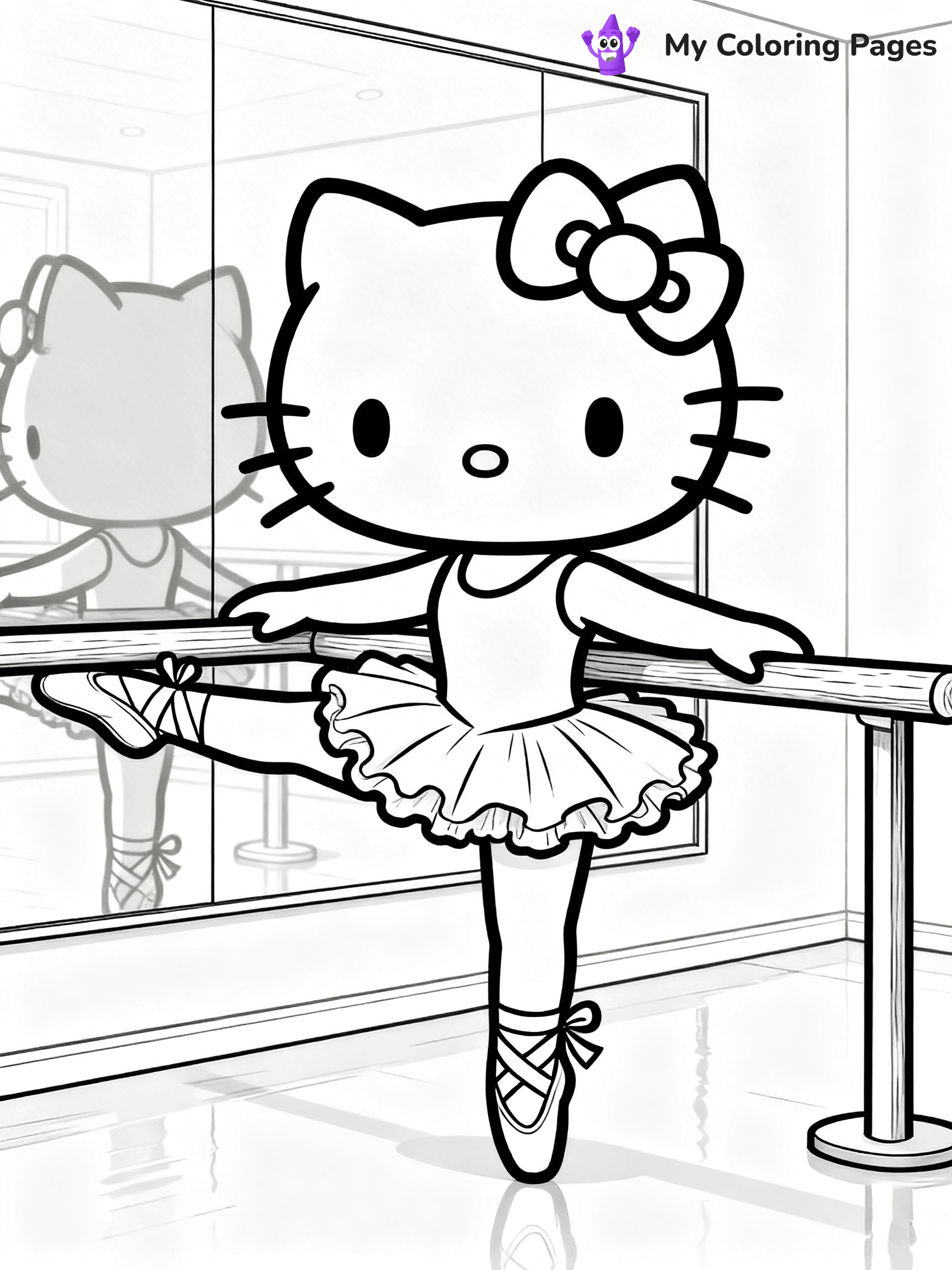 Hello Kitty Ballerina Coloring Pages - 16