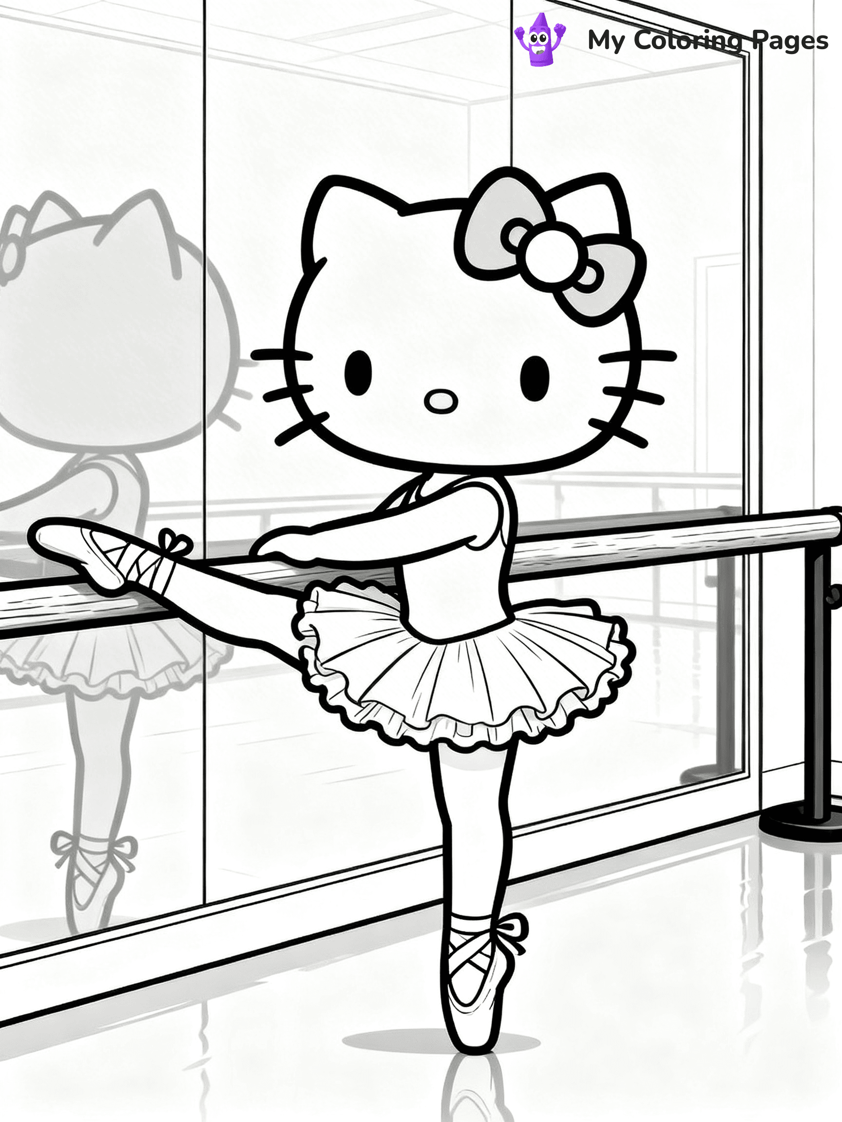 Hello Kitty Ballerina Coloring Pages - 15