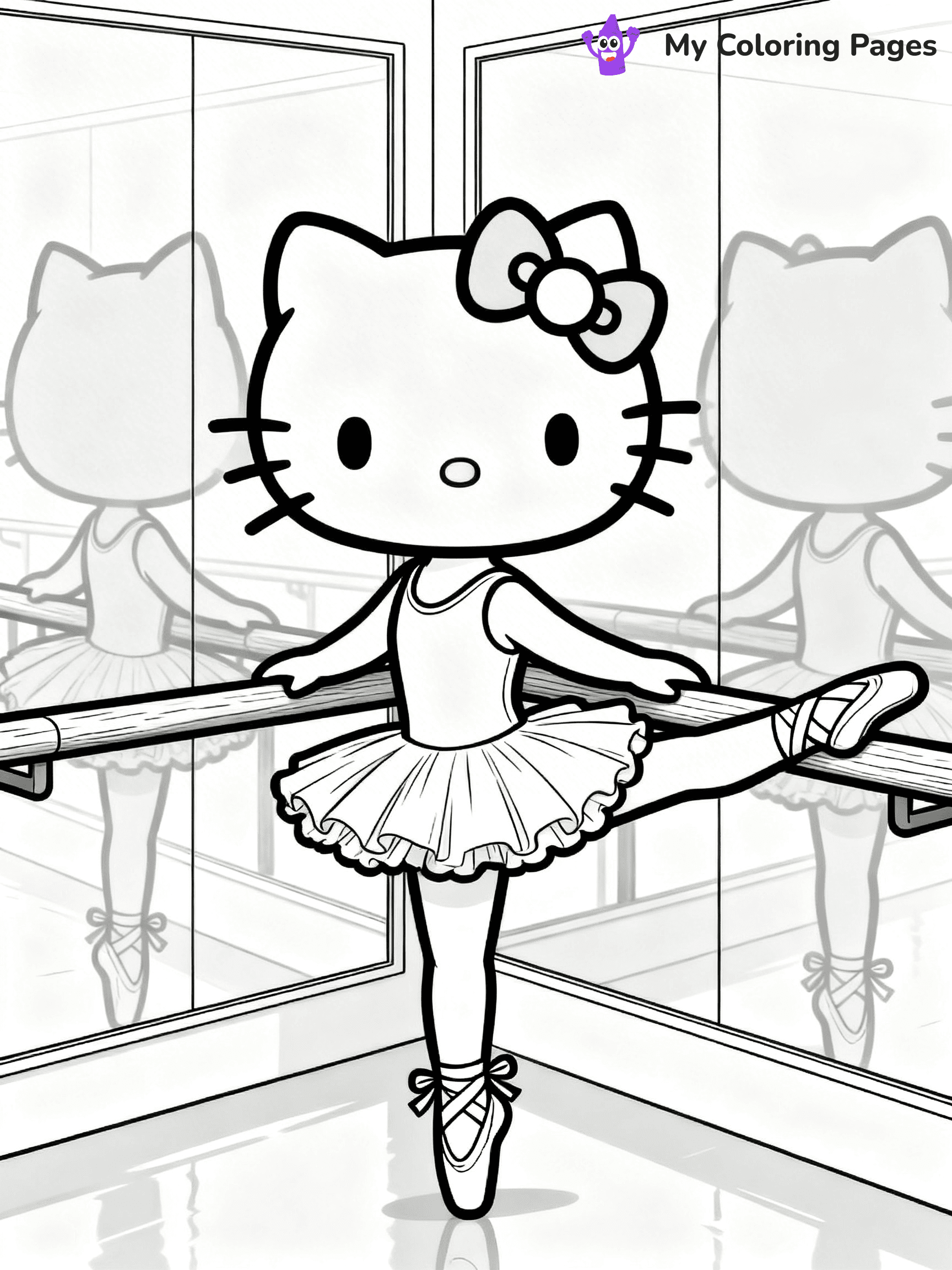 Hello Kitty Ballerina Coloring Pages - 14