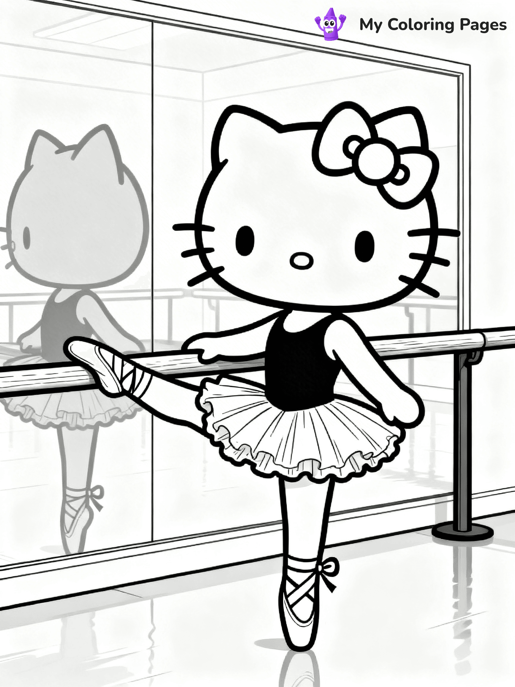 Hello Kitty Ballerina Coloring Pages - 13