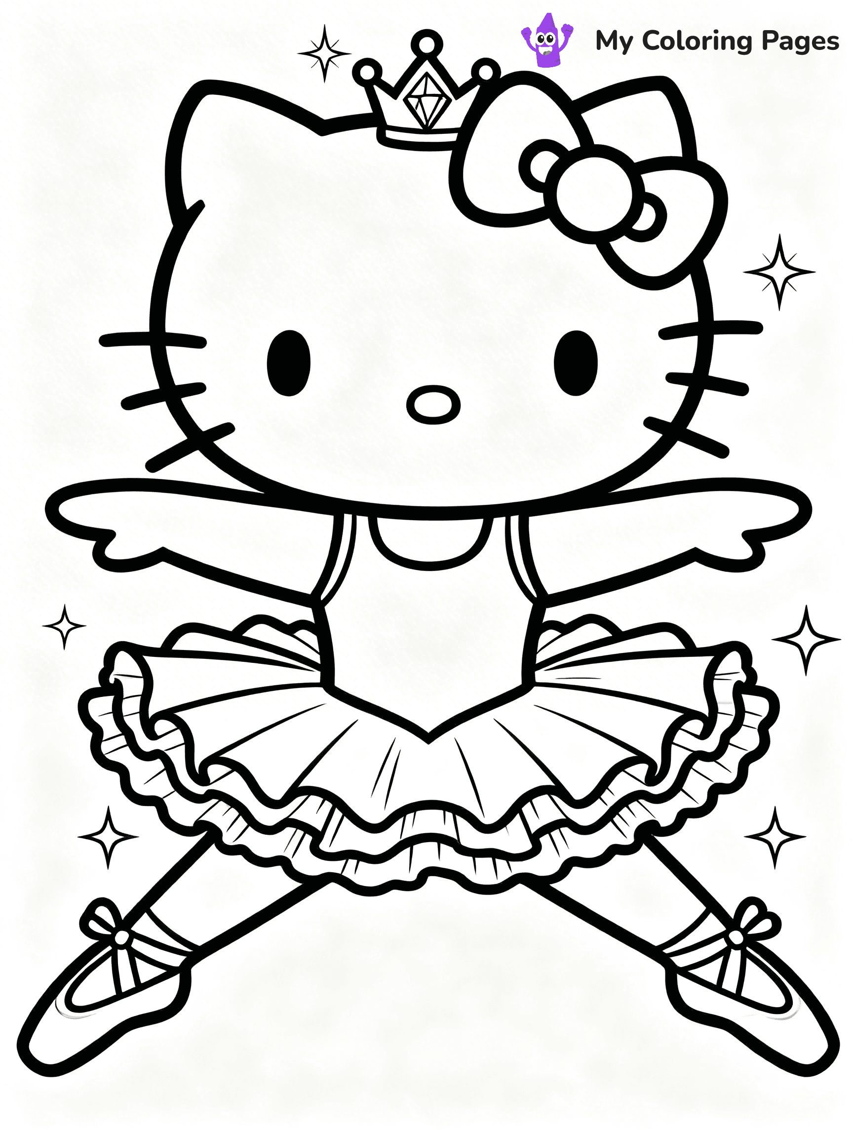 Hello Kitty Ballerina Coloring Pages - 11