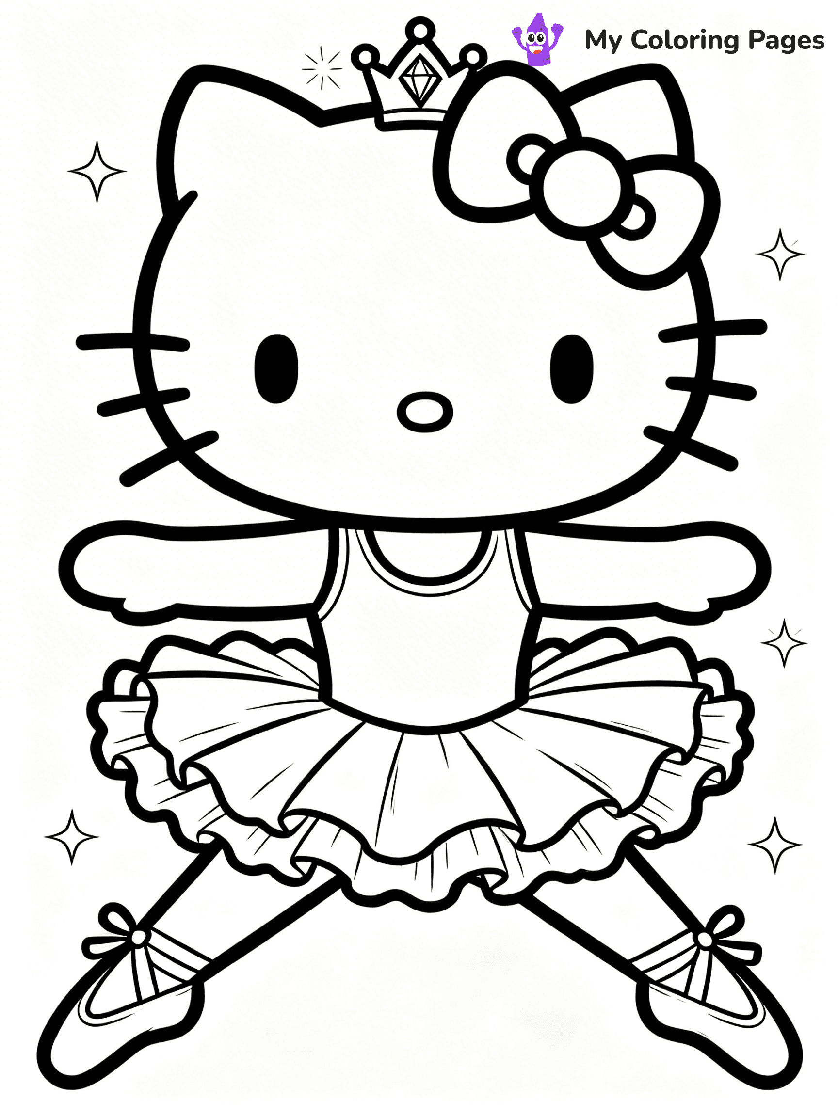 Hello Kitty Ballerina Coloring Pages - 8
