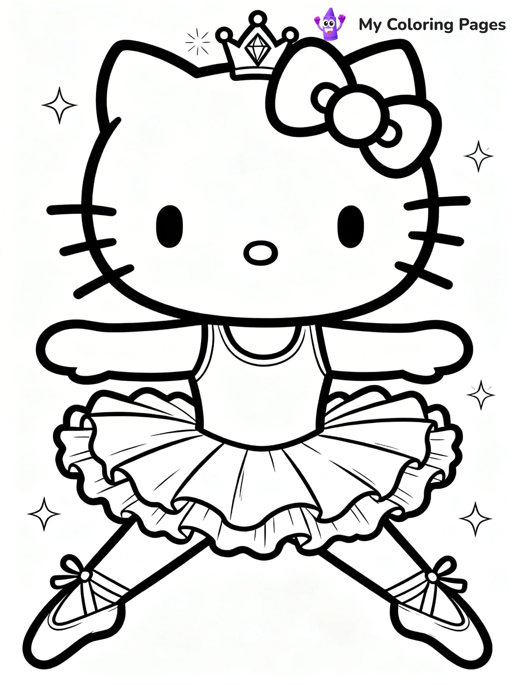 Hello Kitty Ballerina Coloring Pages - 8