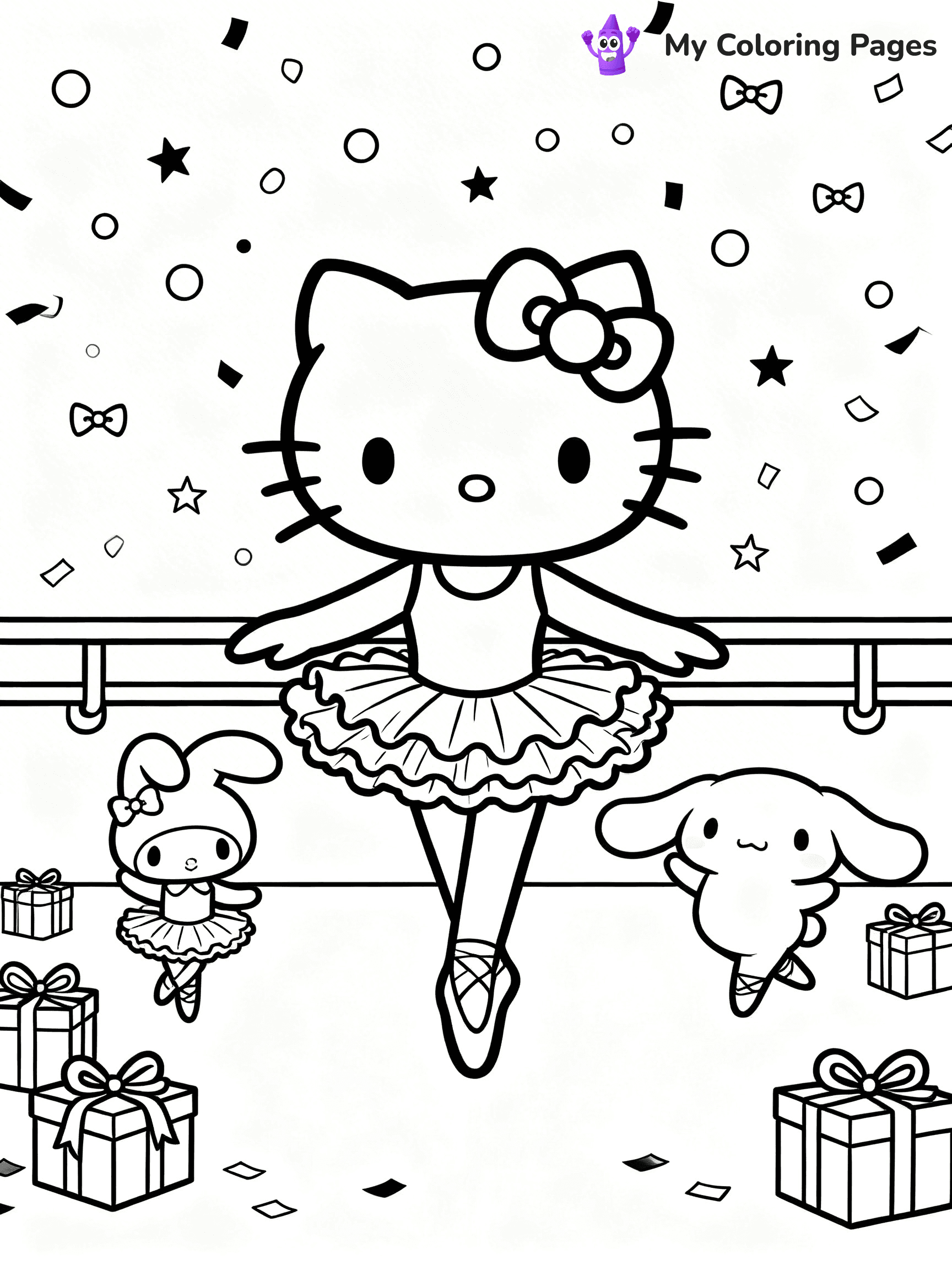 Hello Kitty Ballerina Coloring Pages - 6
