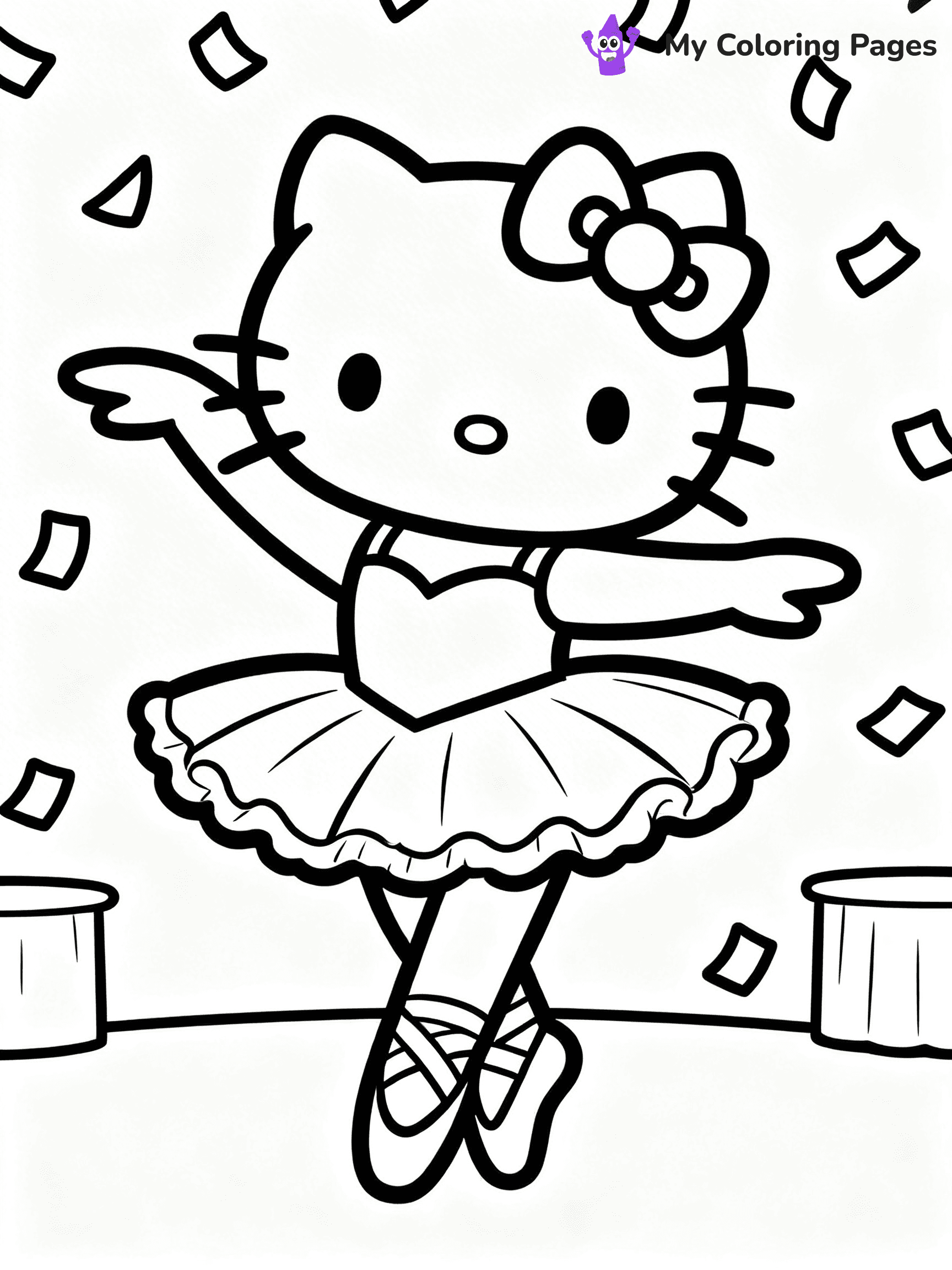 Hello Kitty Ballerina Coloring Pages - 5