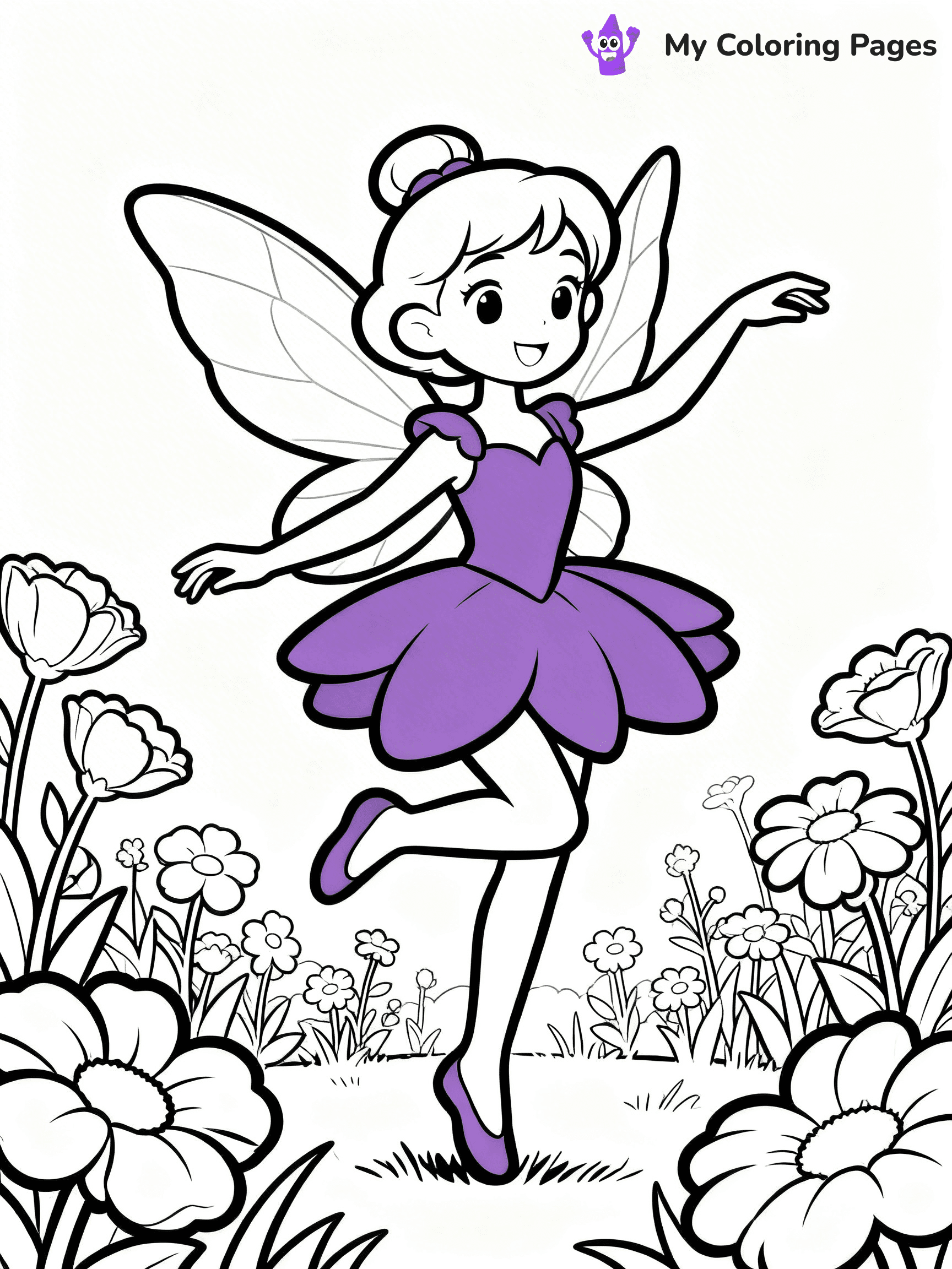 Violet Coloring Pages - 1