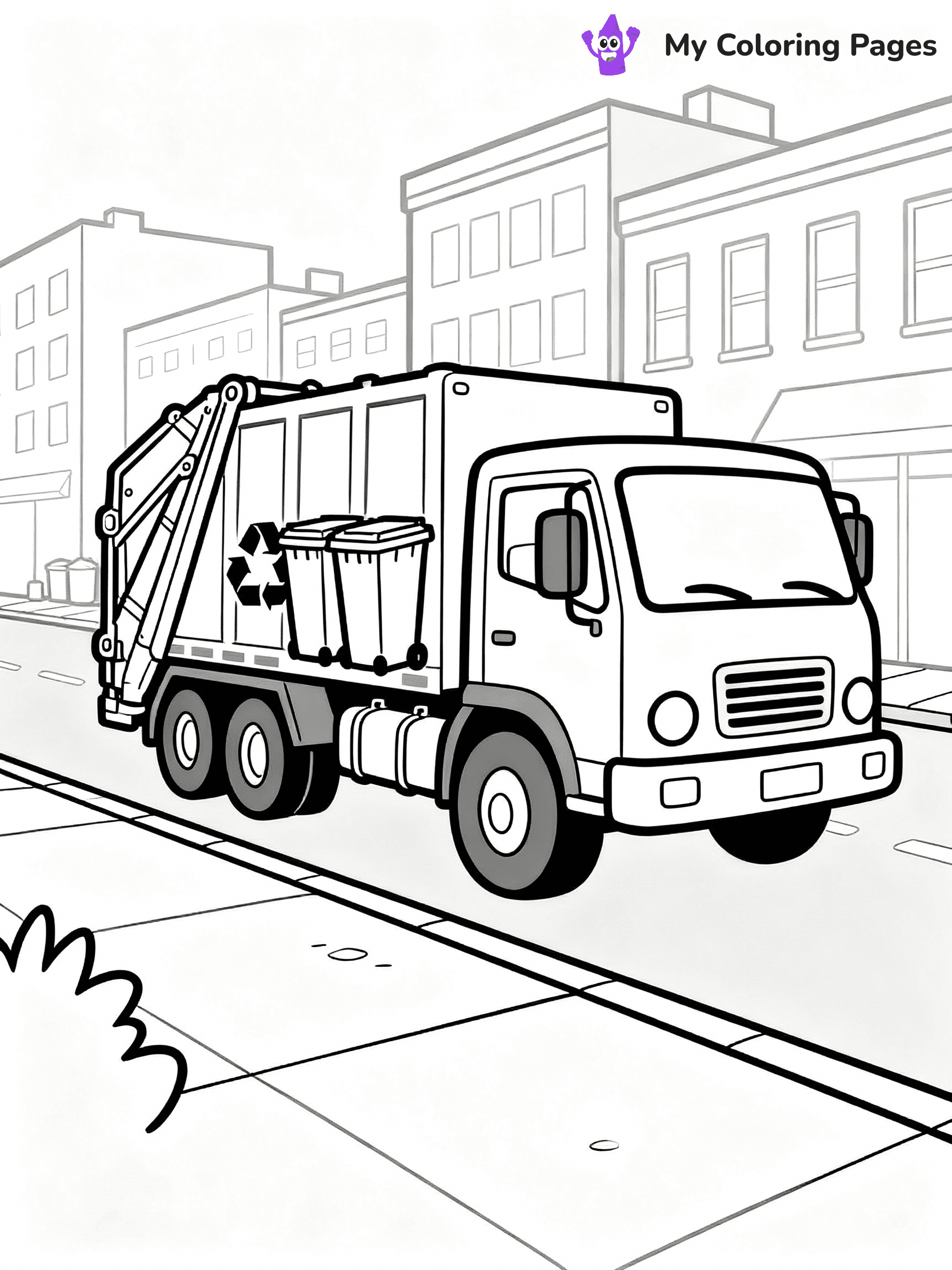 Garbage Truck Coloring Pages - 20