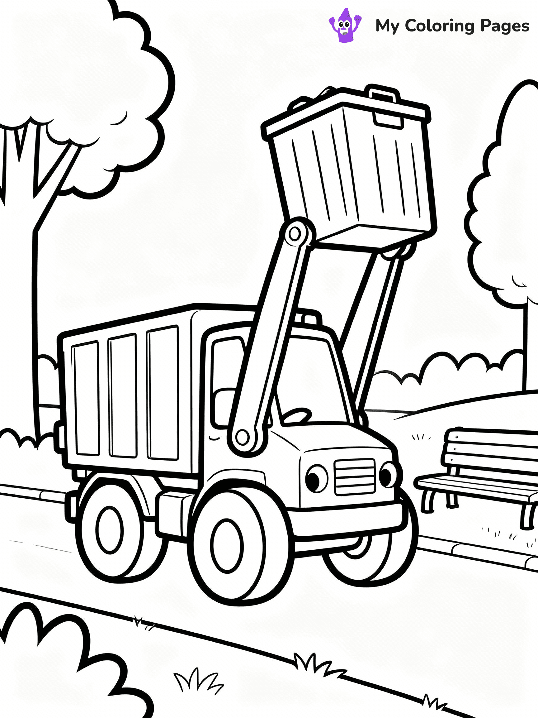 Garbage Truck Coloring Pages - 17