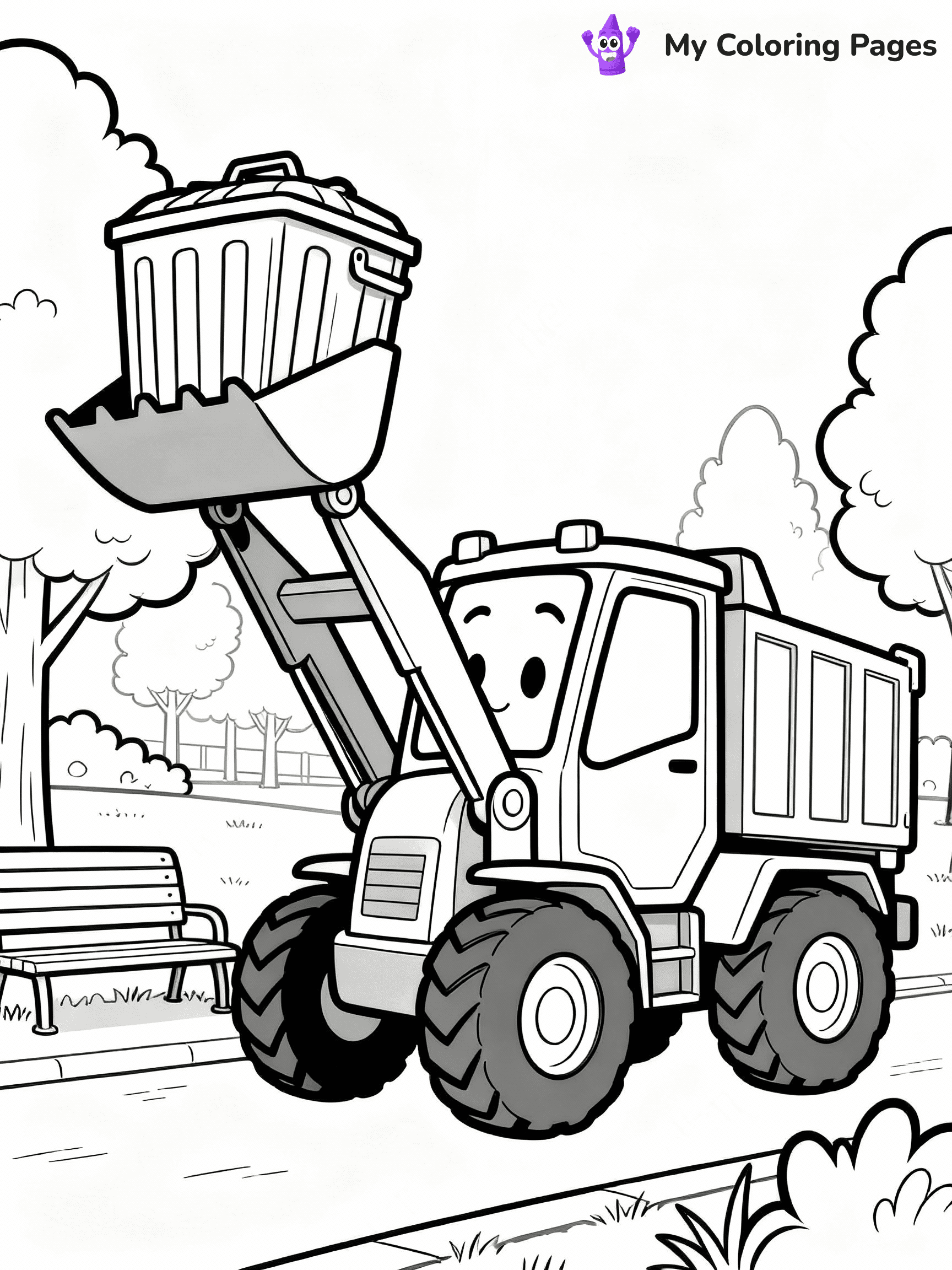 Garbage Truck Coloring Pages - 16