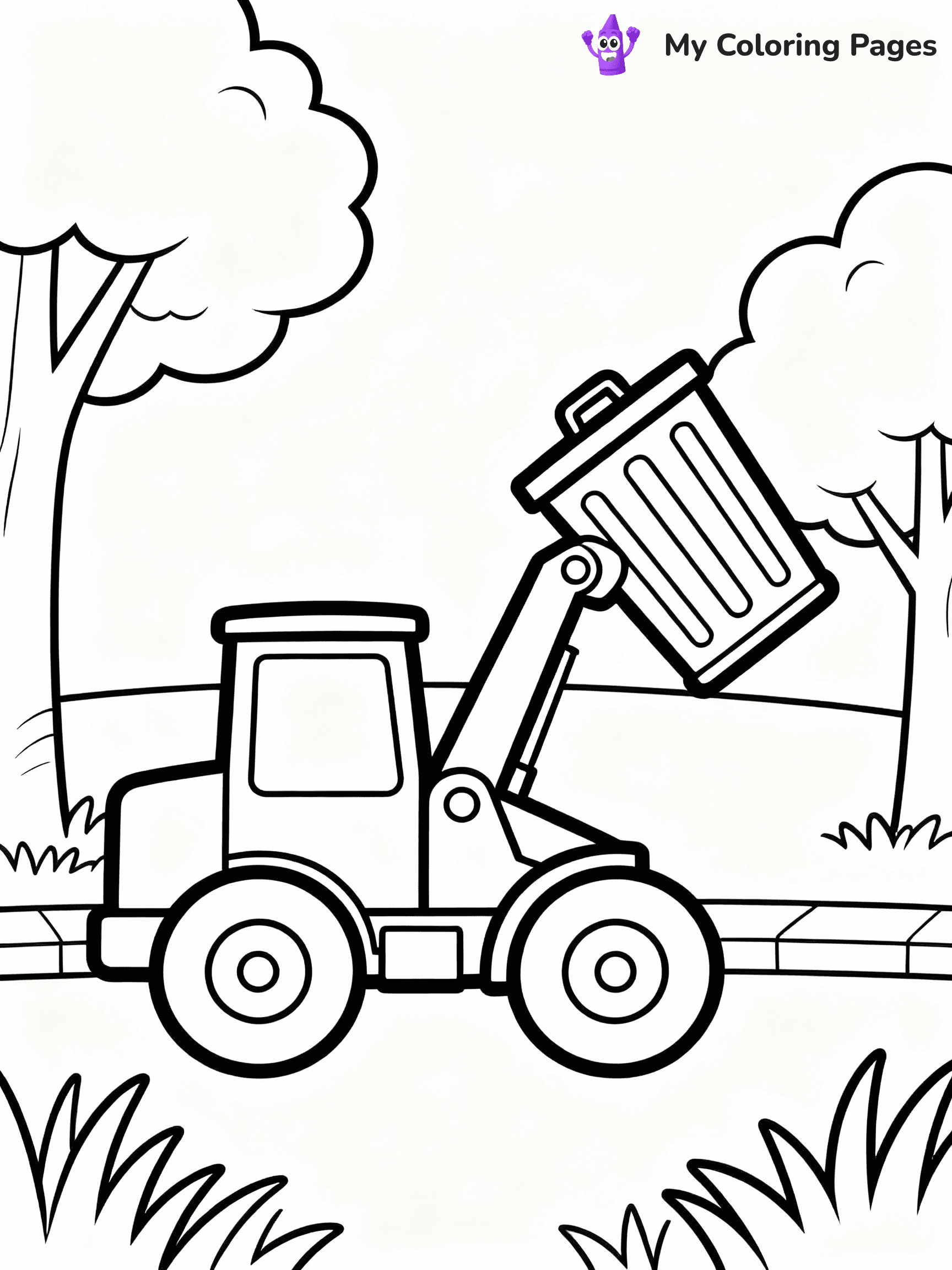 Garbage Truck Coloring Pages - 15