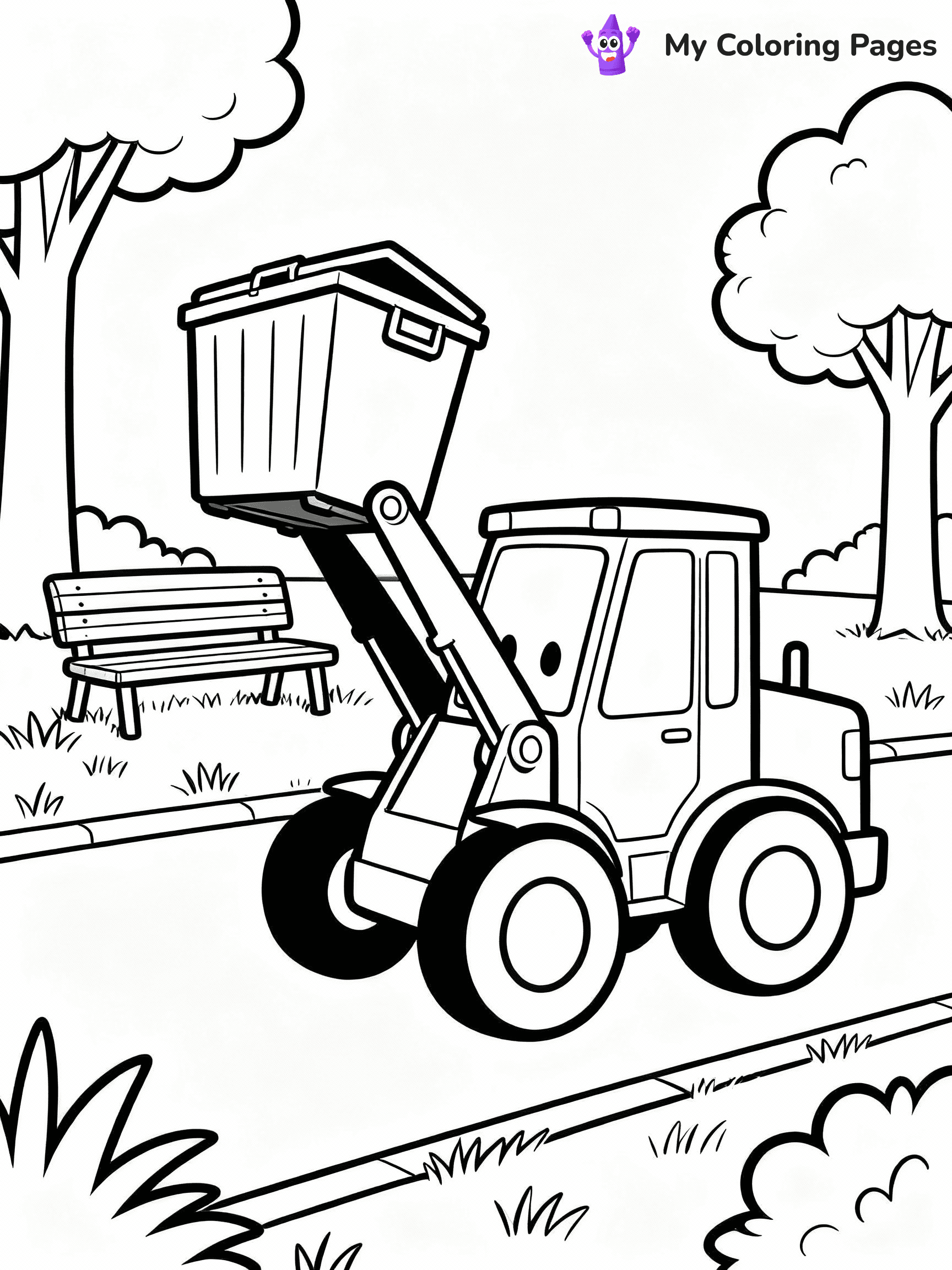 Garbage Truck Coloring Pages - 13